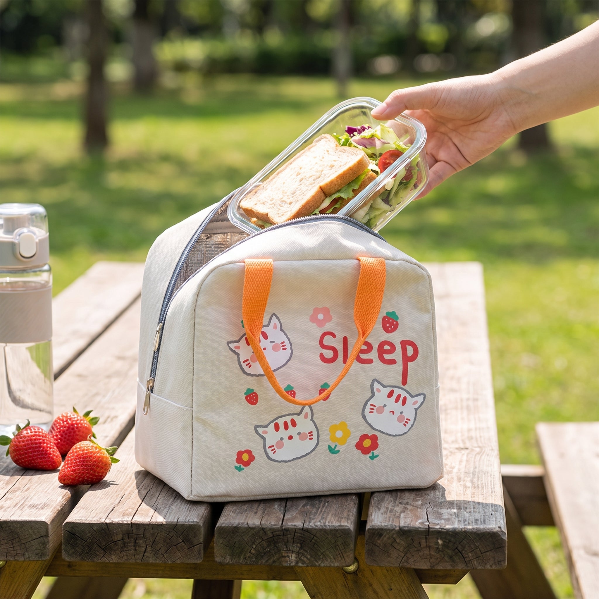 Lunch Bag Insulated Cooler for Work Soft-Sided Fabric Design - Image 6