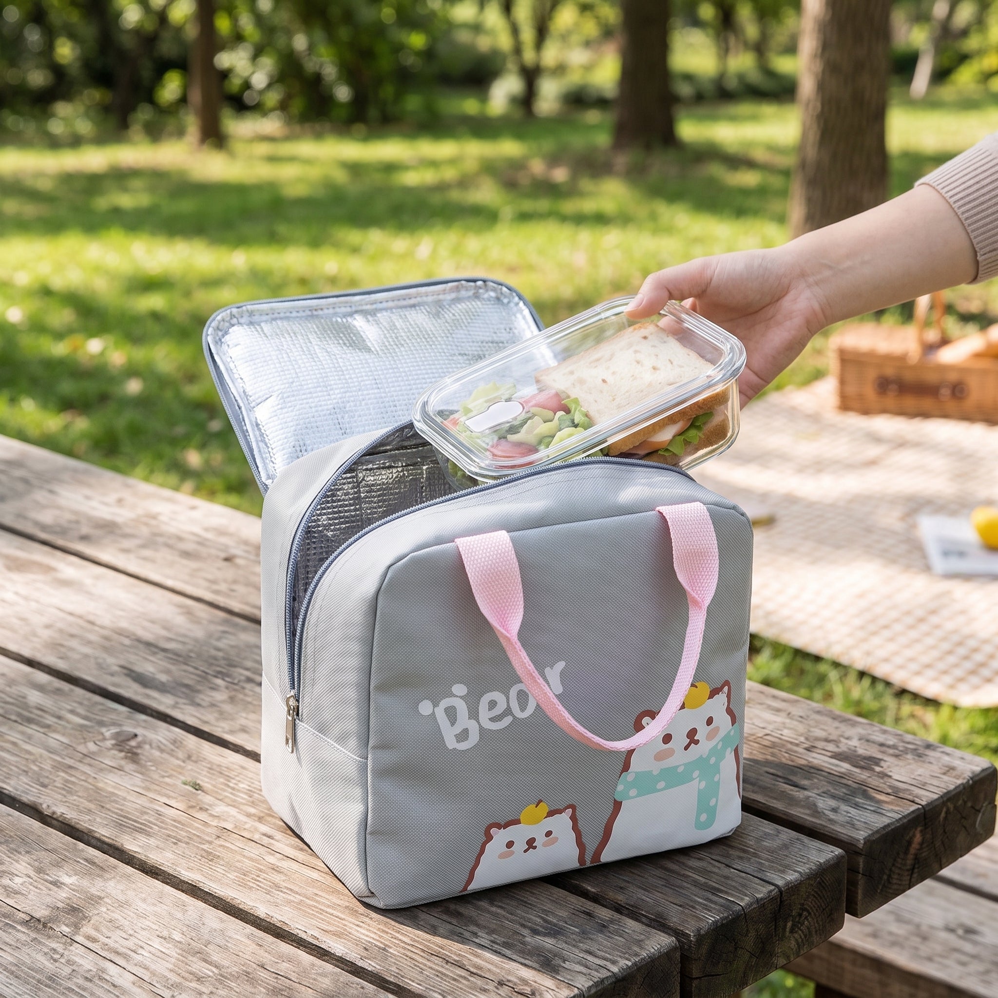 Lunch Bag Insulated Cooler for Work Soft-Sided Fabric Design - Image 7