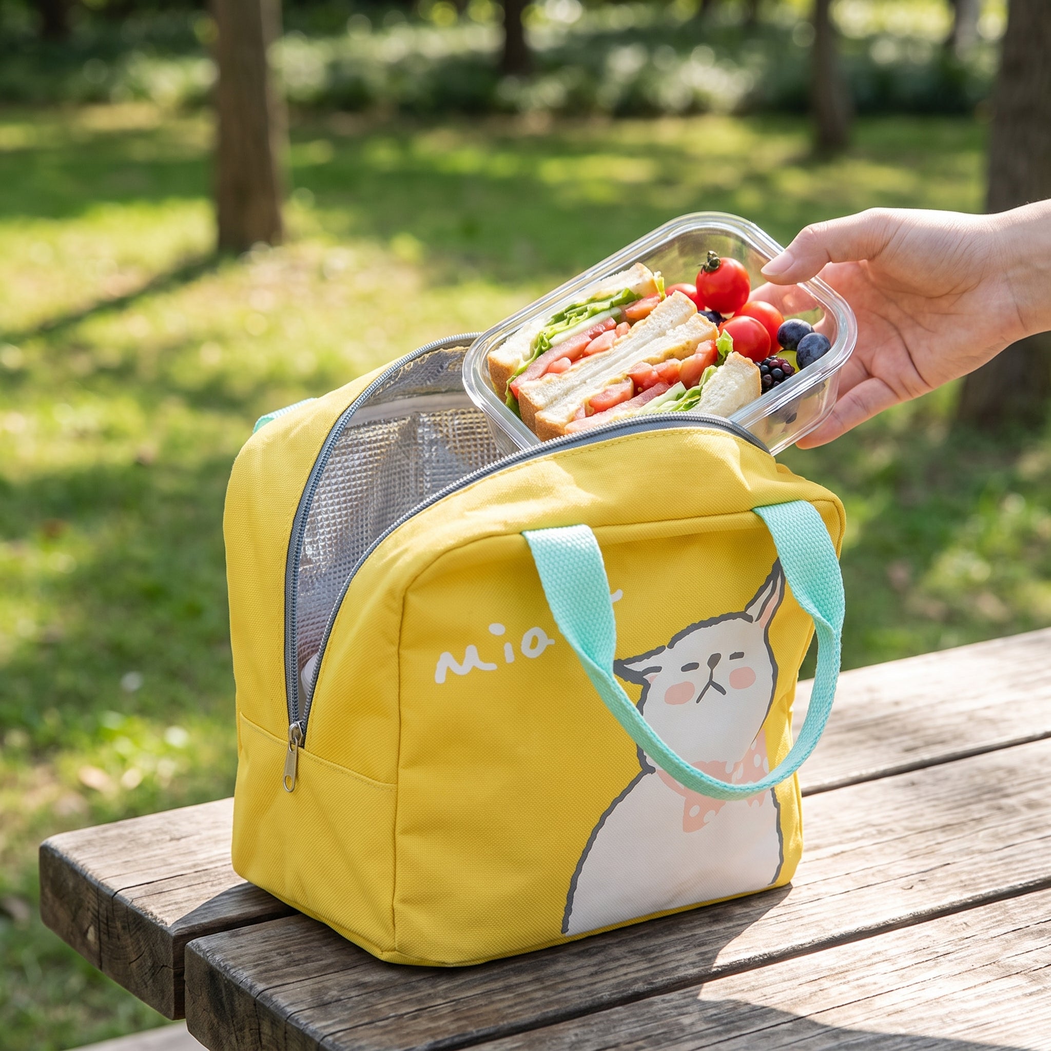 Lunch Bag Insulated for Work Cooler Food Storage Cute Print - Image 3