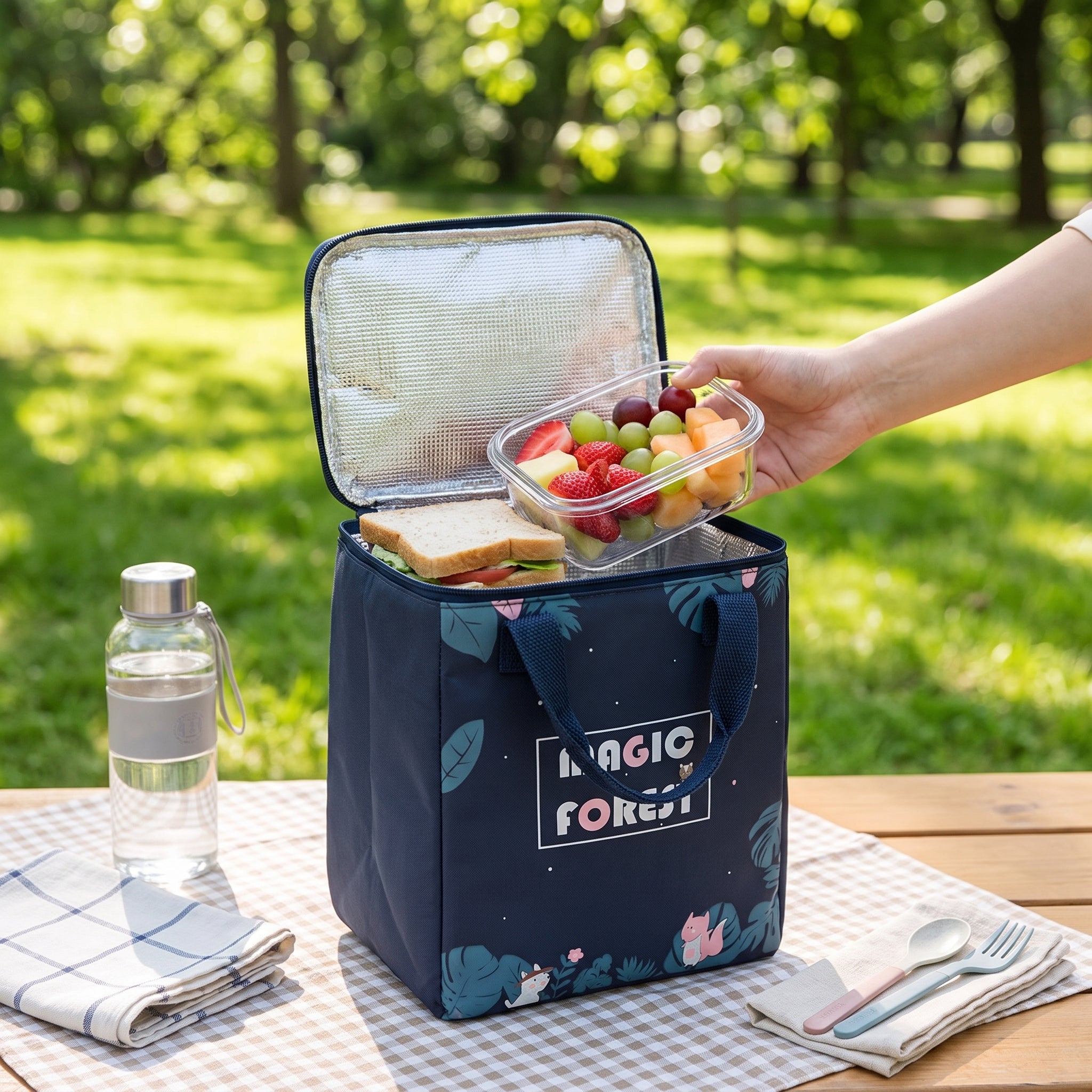 Lunch Bag Insulated for Work Cooler Food Storage Cute Print - Image 16