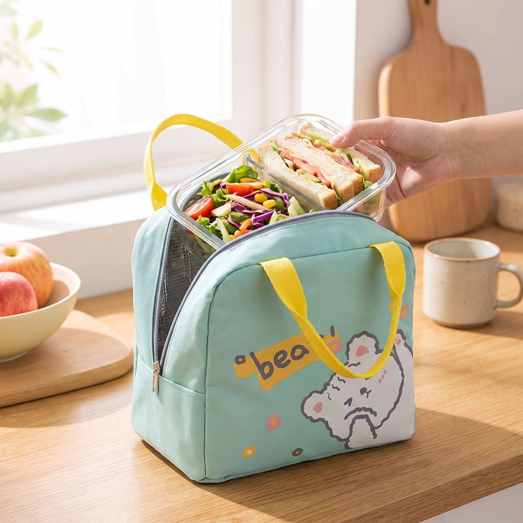 Lunch Bag Insulated Cooler for Work Soft-Sided Fabric Design - Image 5