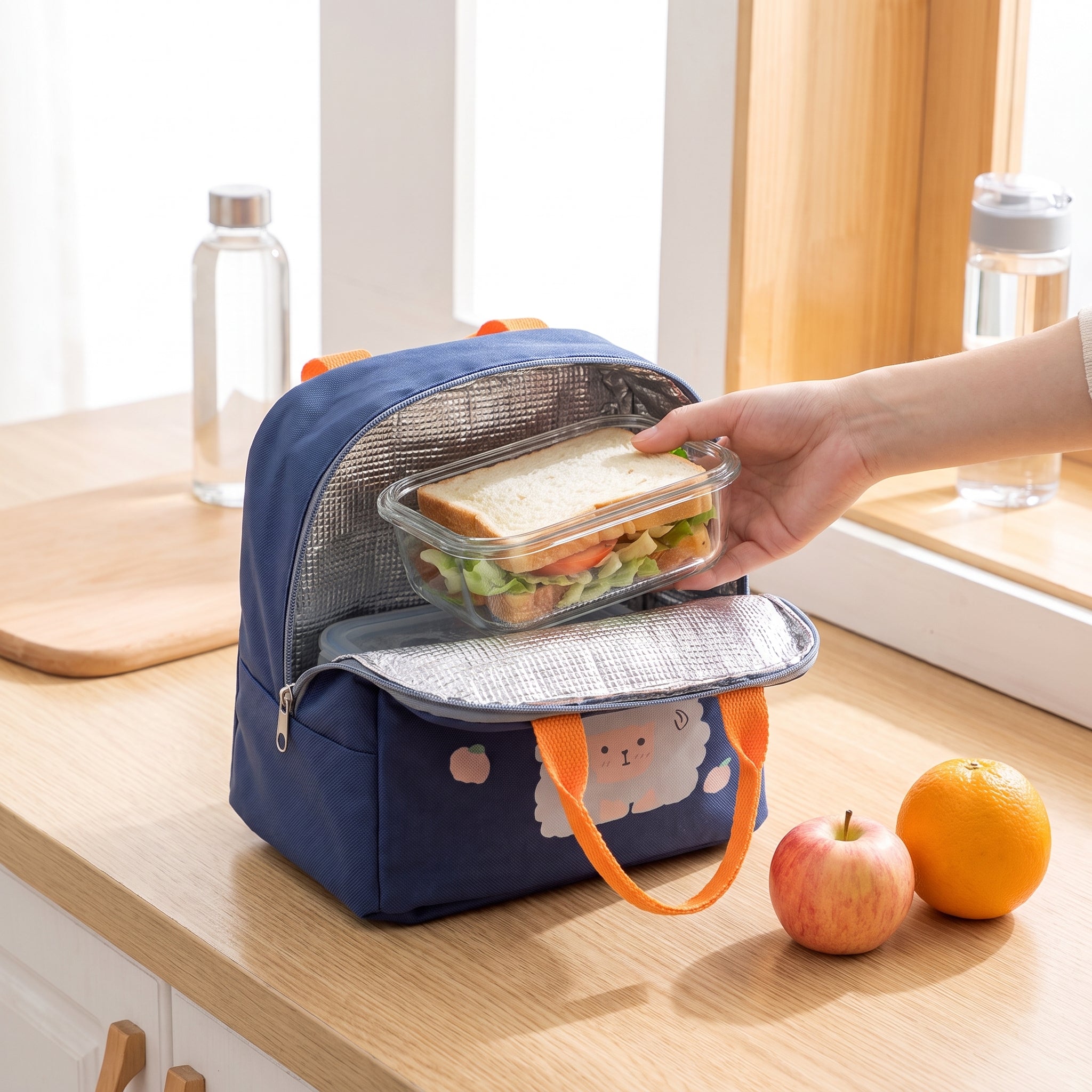 Lunch Bag Insulated Cooler for Work Soft-Sided Fabric Design - Image 8