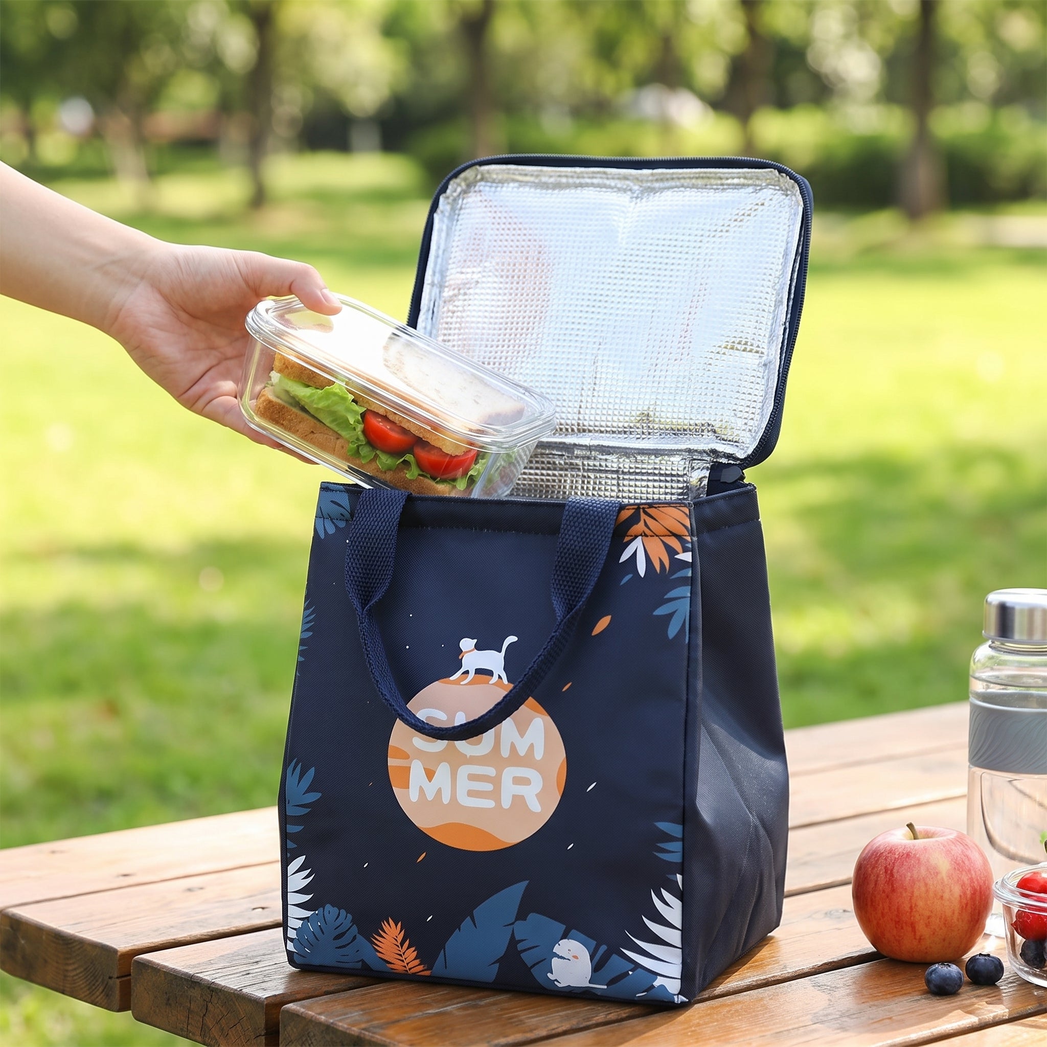 Lunch Bag Insulated for Work Cooler Food Storage Cute Print - Image 14