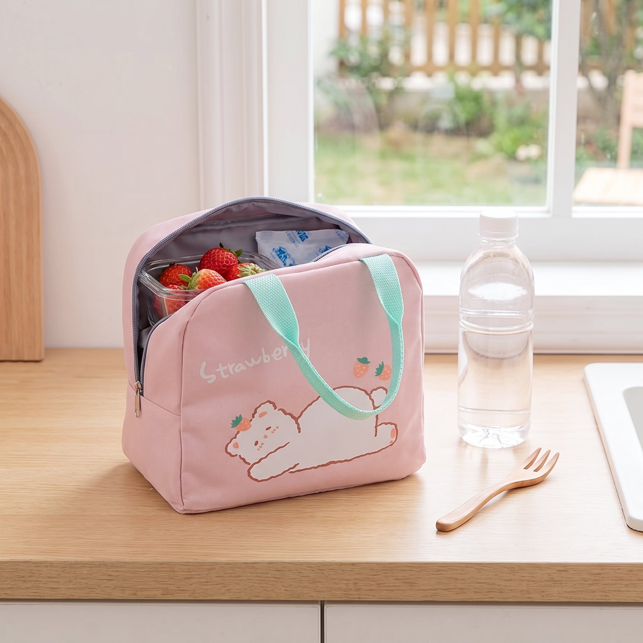 Lunch Bag Insulated for Work Cooler Food Storage Cute Print - in-use