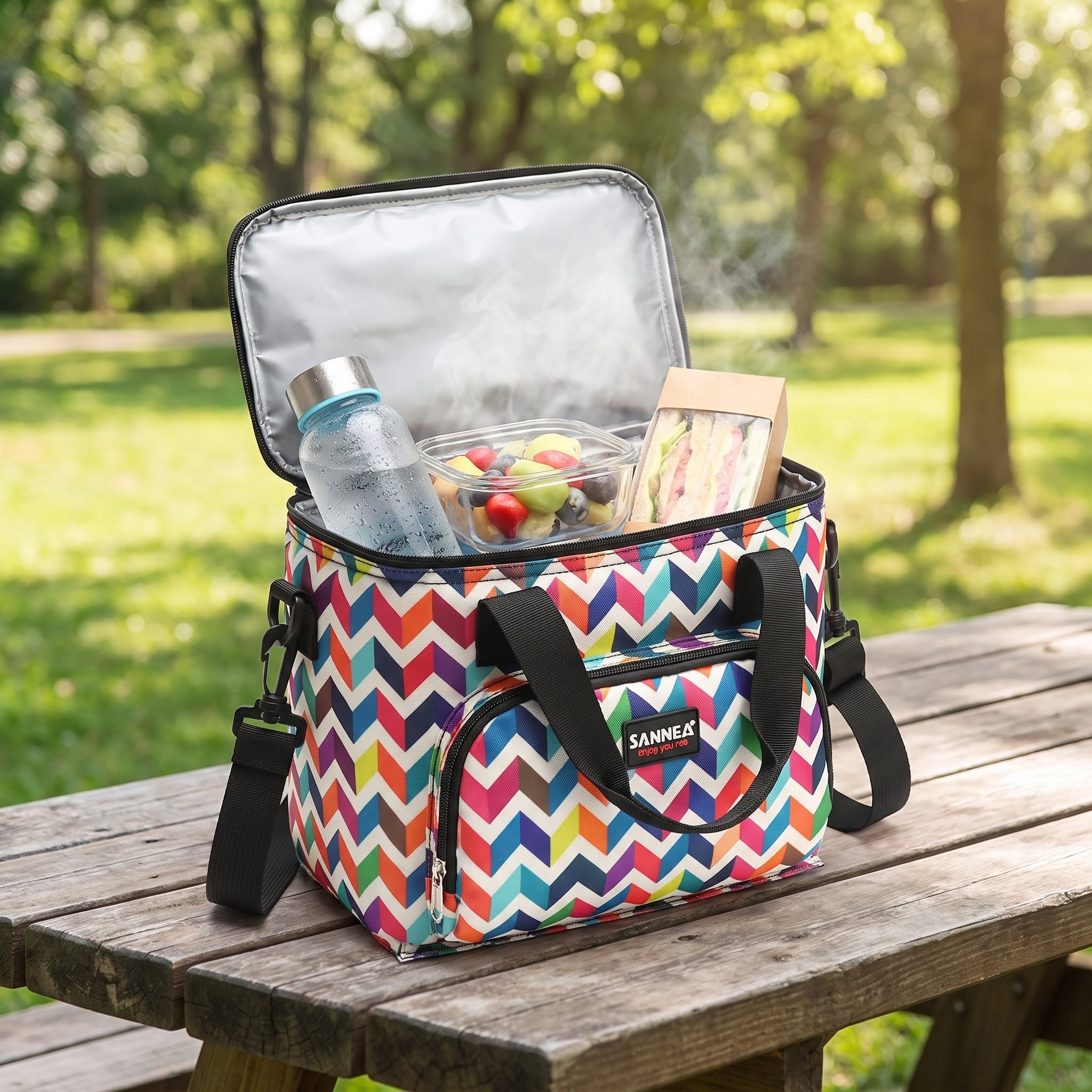 Lunch Bag Insulated for Work Cooler Portable Strap Storage - in-use