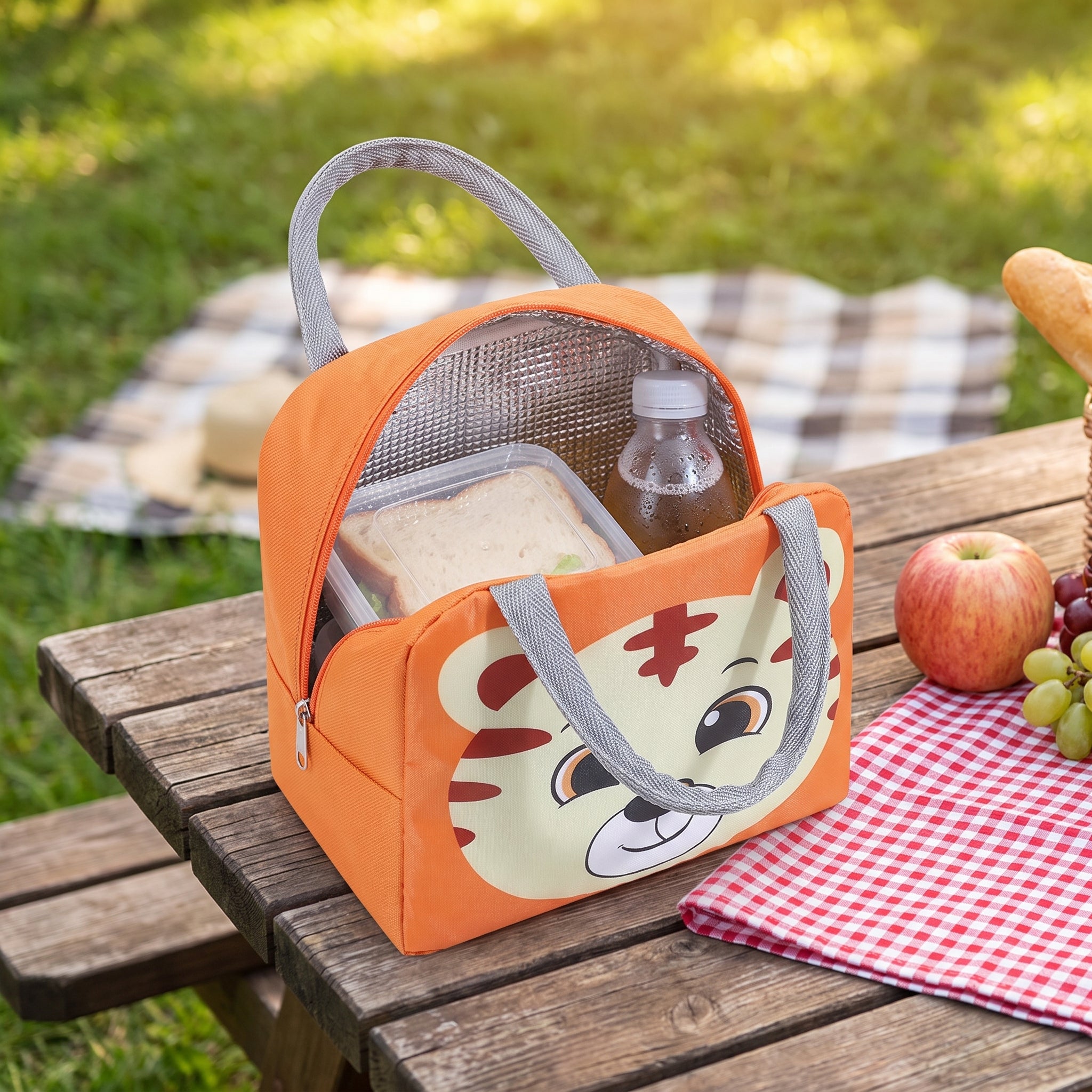 Lunch Bag Insulated Cooler Cartoon Food Storage - in-use