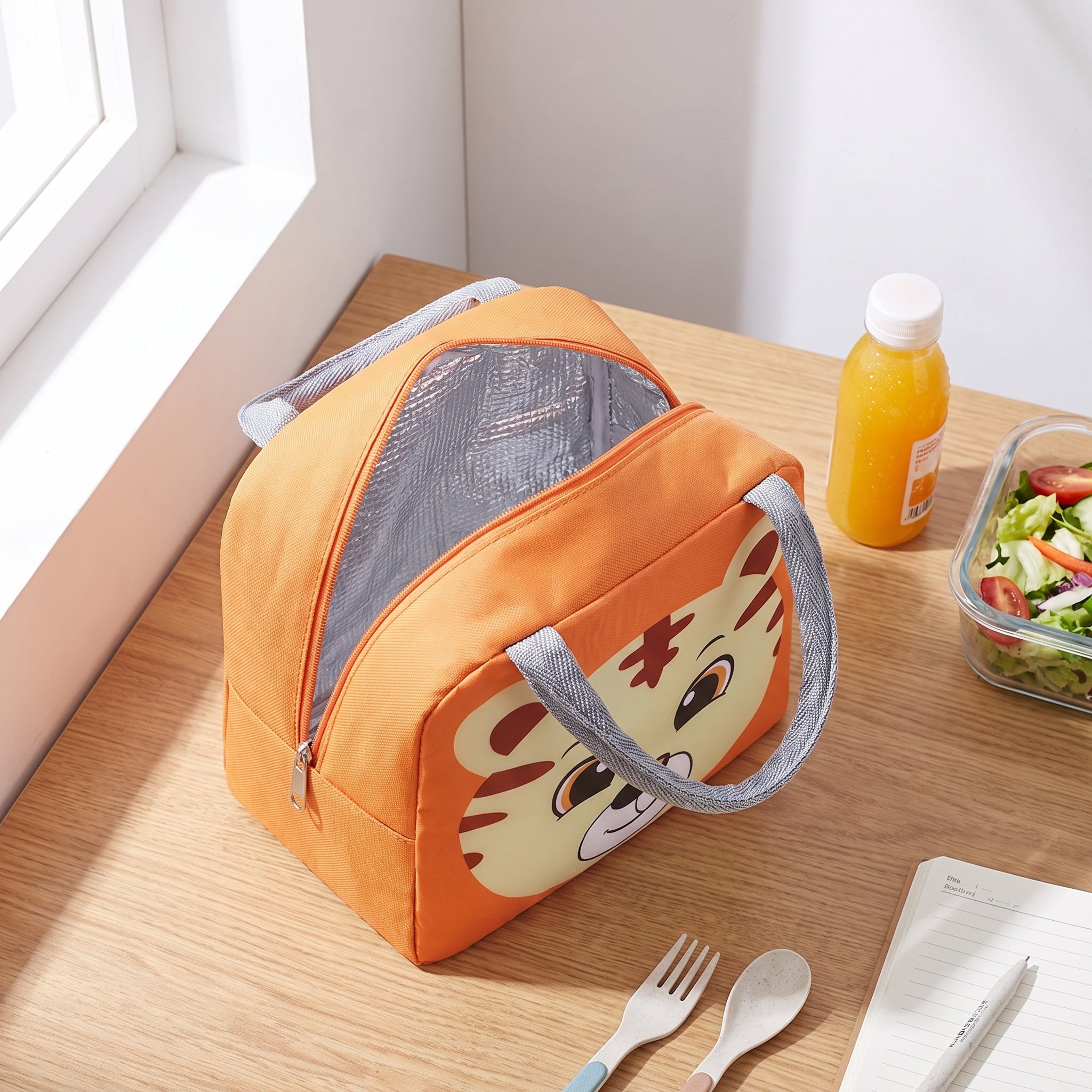 Lunch Bag Insulated Cooler Cartoon Food Storage - in-use
