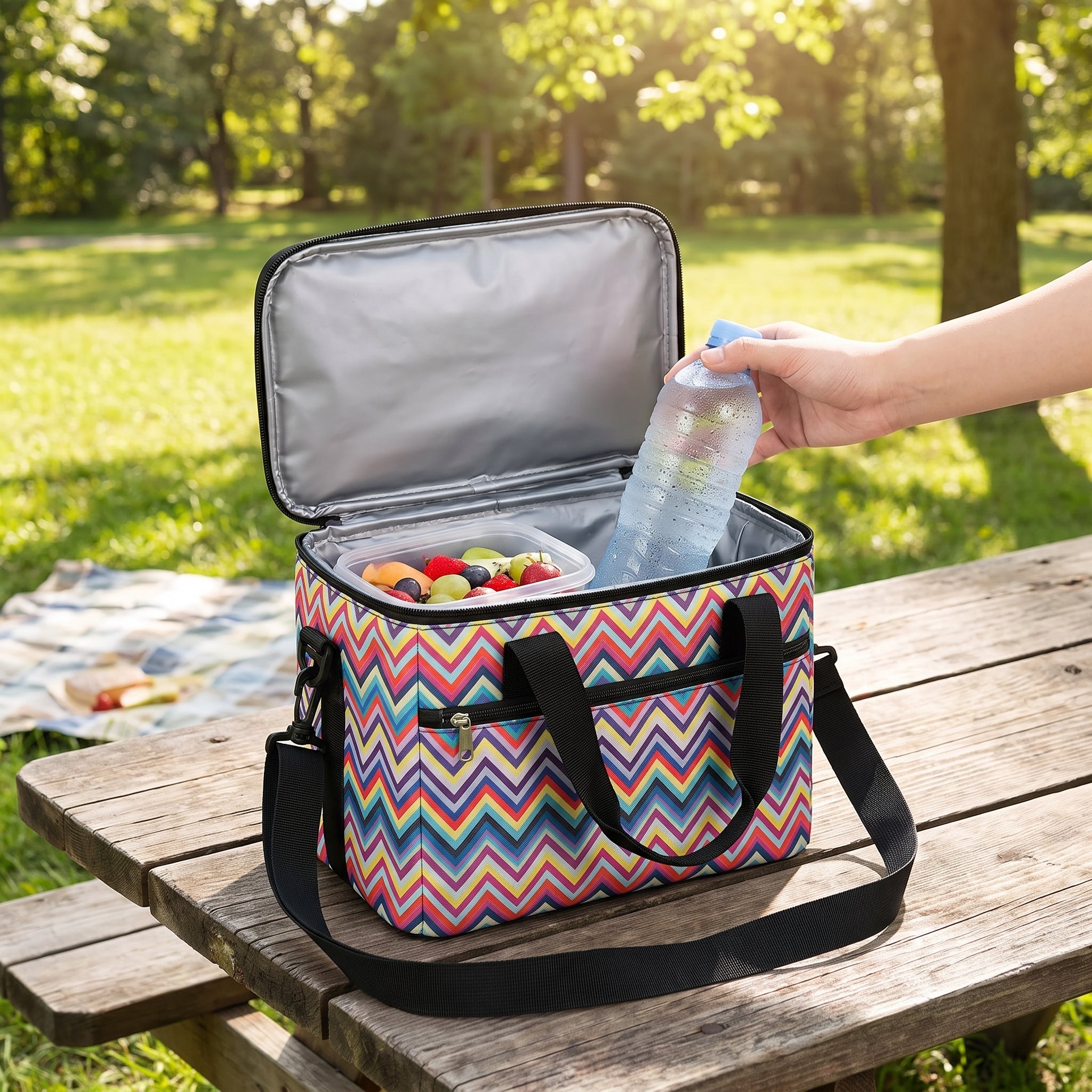 Lunch Bag Insulated for Work Cooler Portable Strap Storage - in-use
