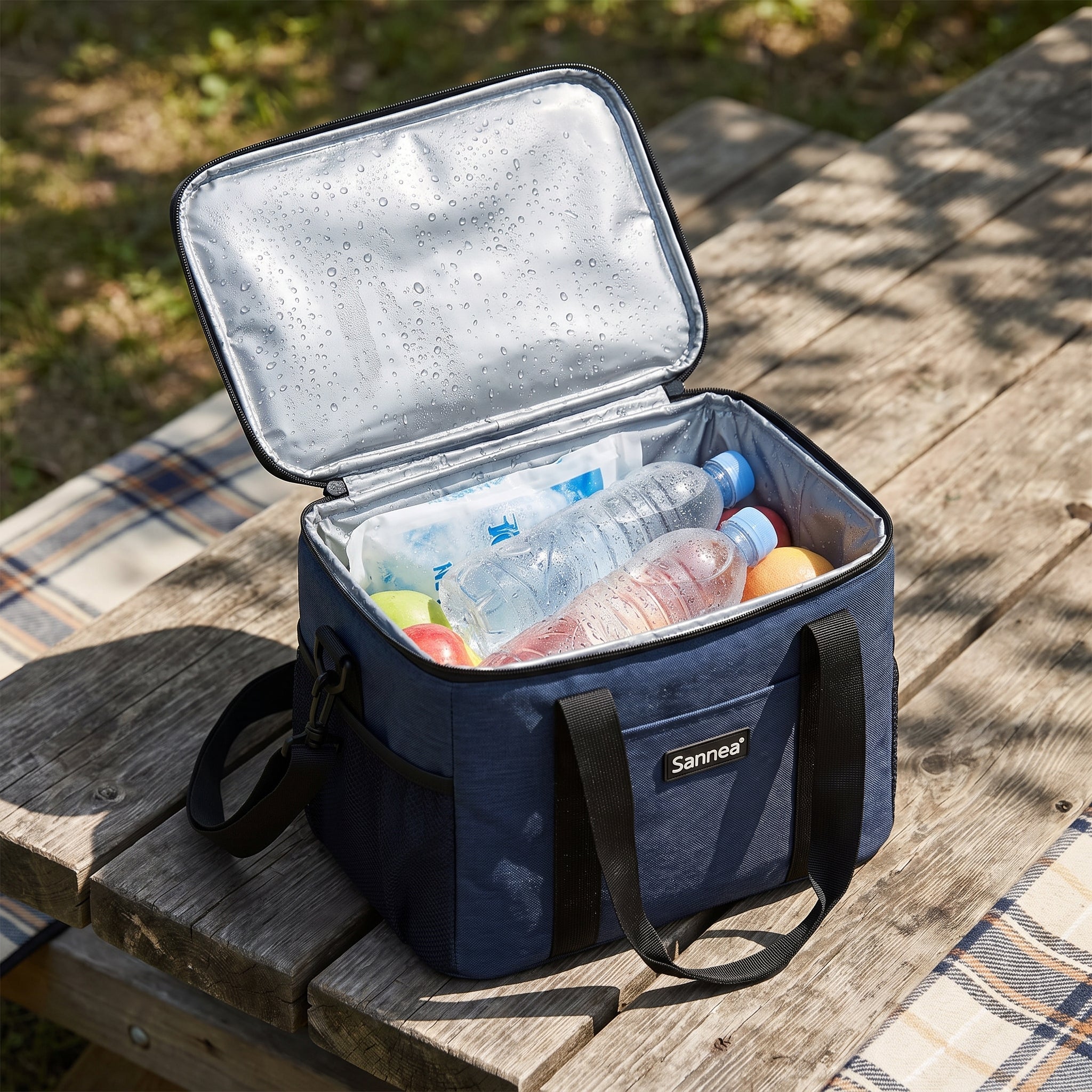 Lunch Bag Insulated Portable Cooler Strap Multi-Patterned - in-use
