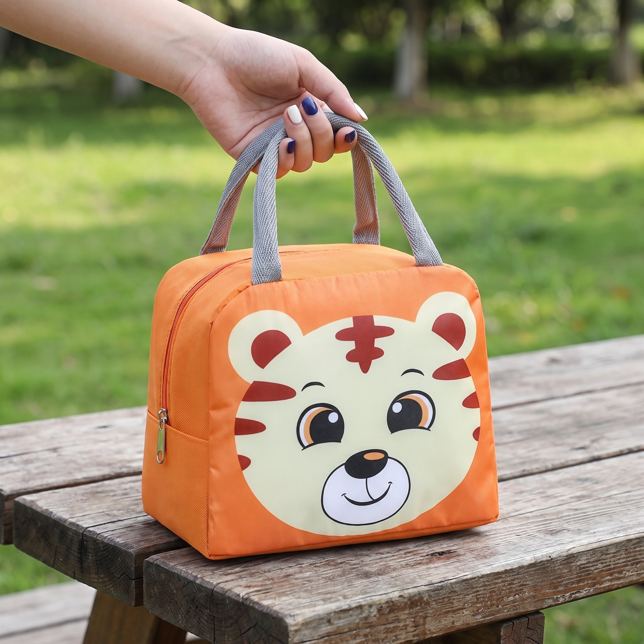 Lunch Bag Insulated Cooler Cartoon Animal Portable - scale