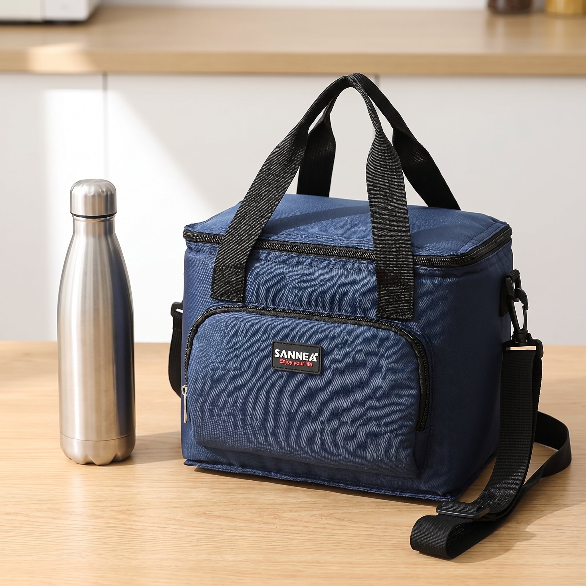 Lunch Bag Insulated for Work Cooler Portable Strap Storage - scale