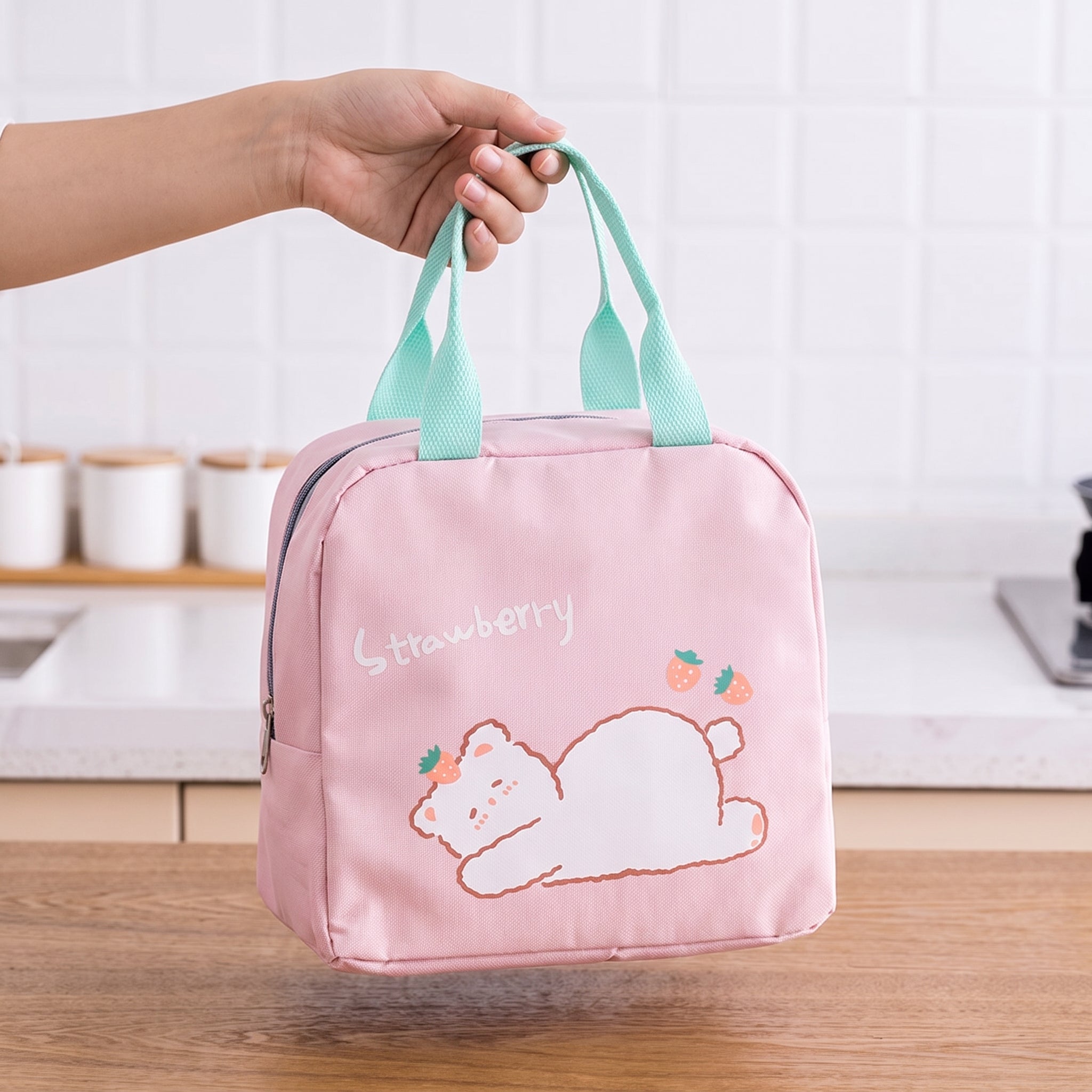 Lunch Bag Insulated Cooler for Work Soft-Sided Fabric Design - scale