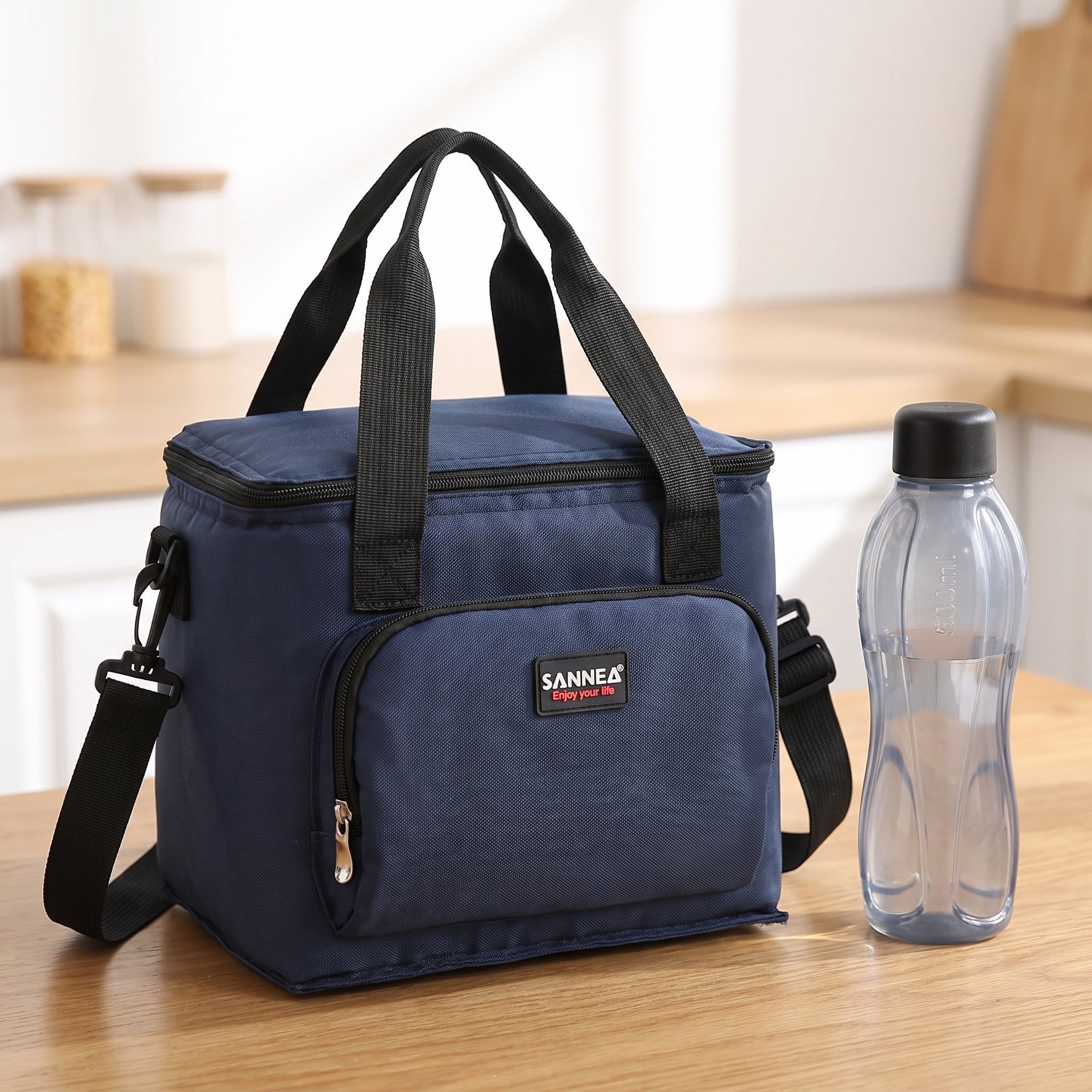 Lunch Bag Insulated Portable Cooler Strap Multi-Patterned - scale