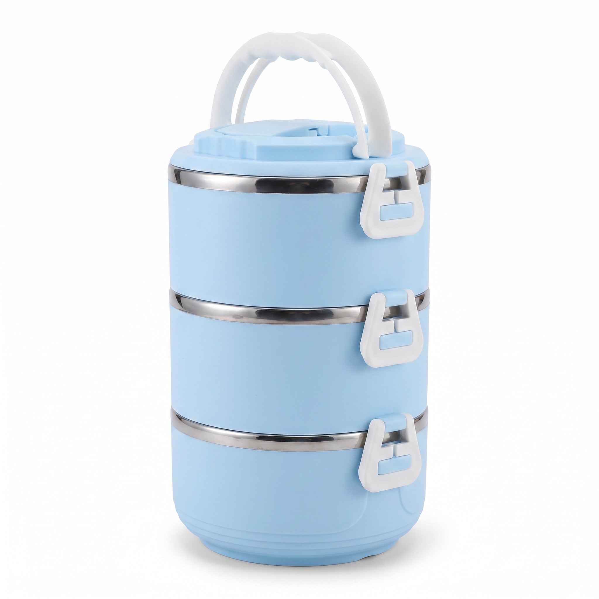 Insulated Lunch Box Bento Food Storage Container Multi-Tiered - angle