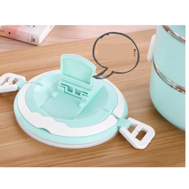 Insulated Lunch Box Bento Food Storage Container Multi-Tiered - Image 3