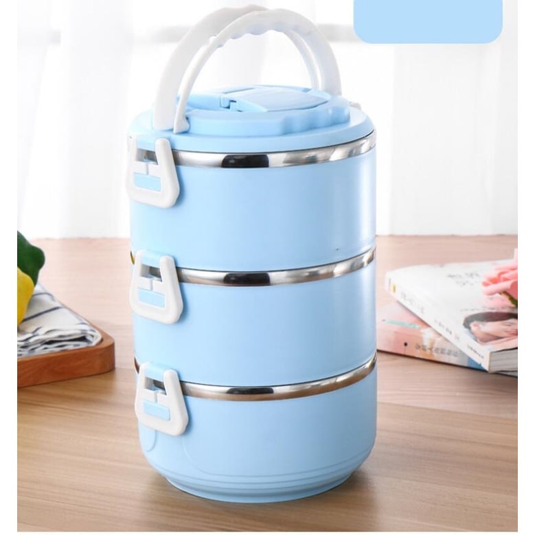 Insulated Lunch Box Bento Food Storage Container Multi-Tiered - Image 4