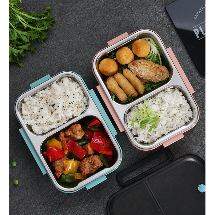 Insulated Lunch Box Bento Leak Proof Compartment 1000ml - Image 2