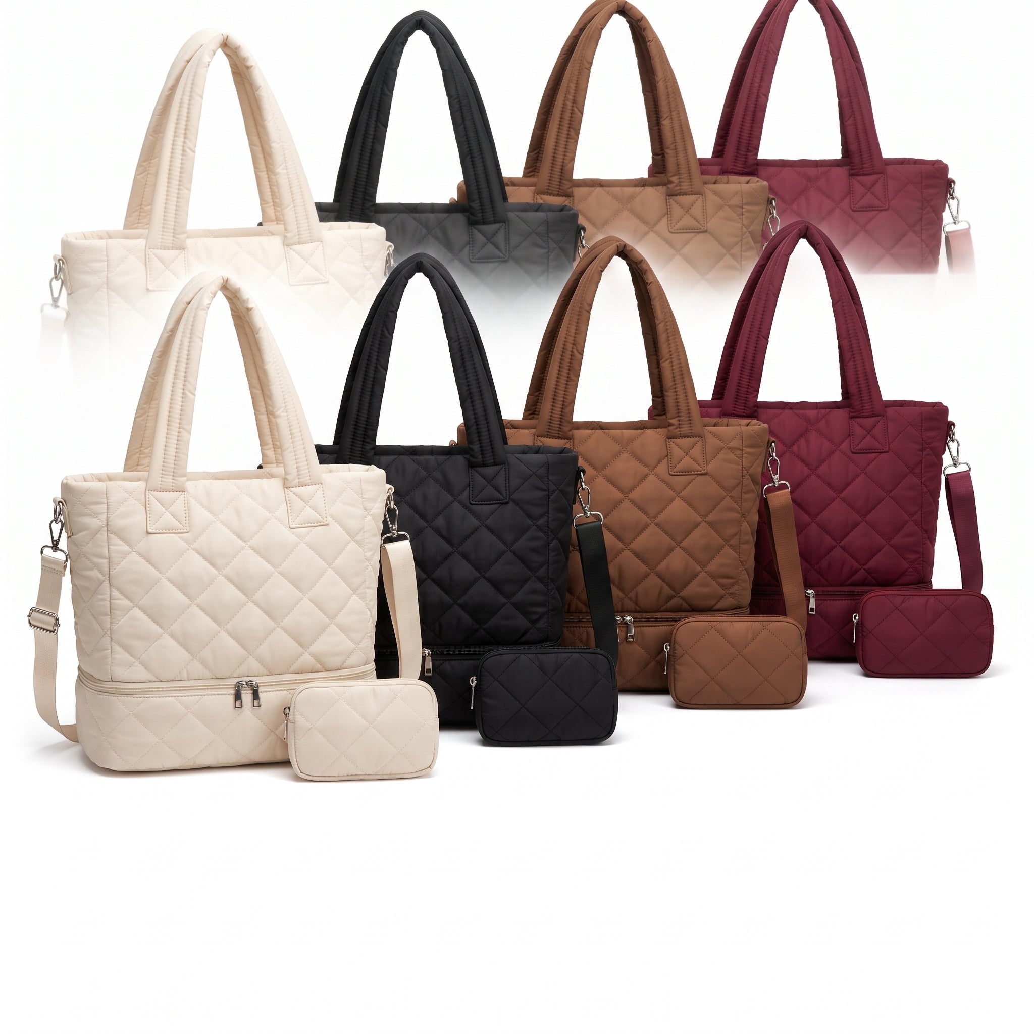 Women's Lunch Bag Insulated Lunch Tote Bag Laptop Bag Quilted Pouch - studio