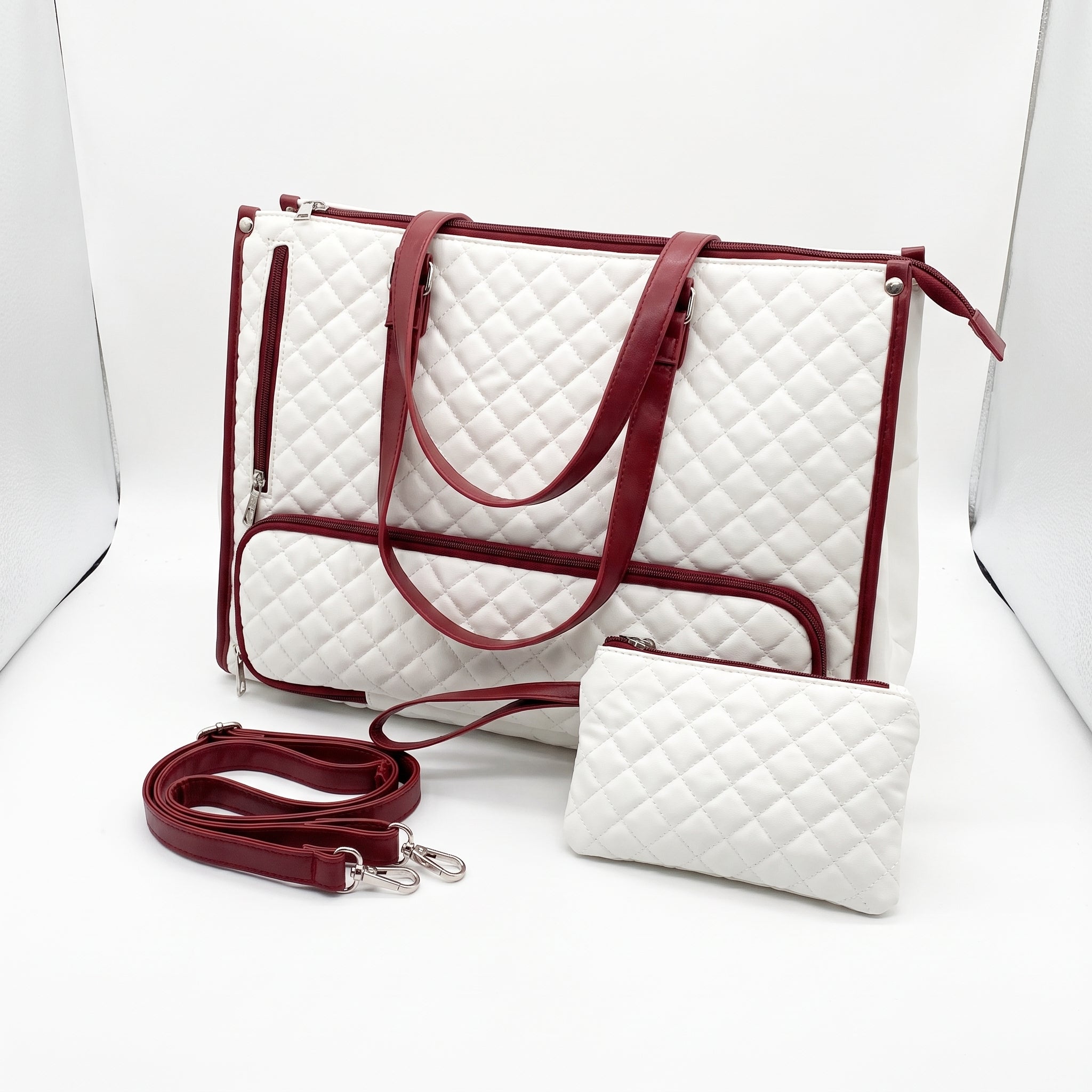 Women's Lunch Bag Insulated Lunch Tote Bag Laptop Bag Quilted Pouch - Image 10