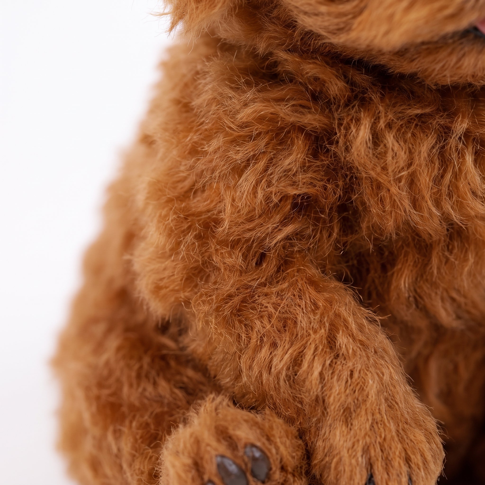 Realistic Robot Puppy Reddish-brown And White Plush - detail