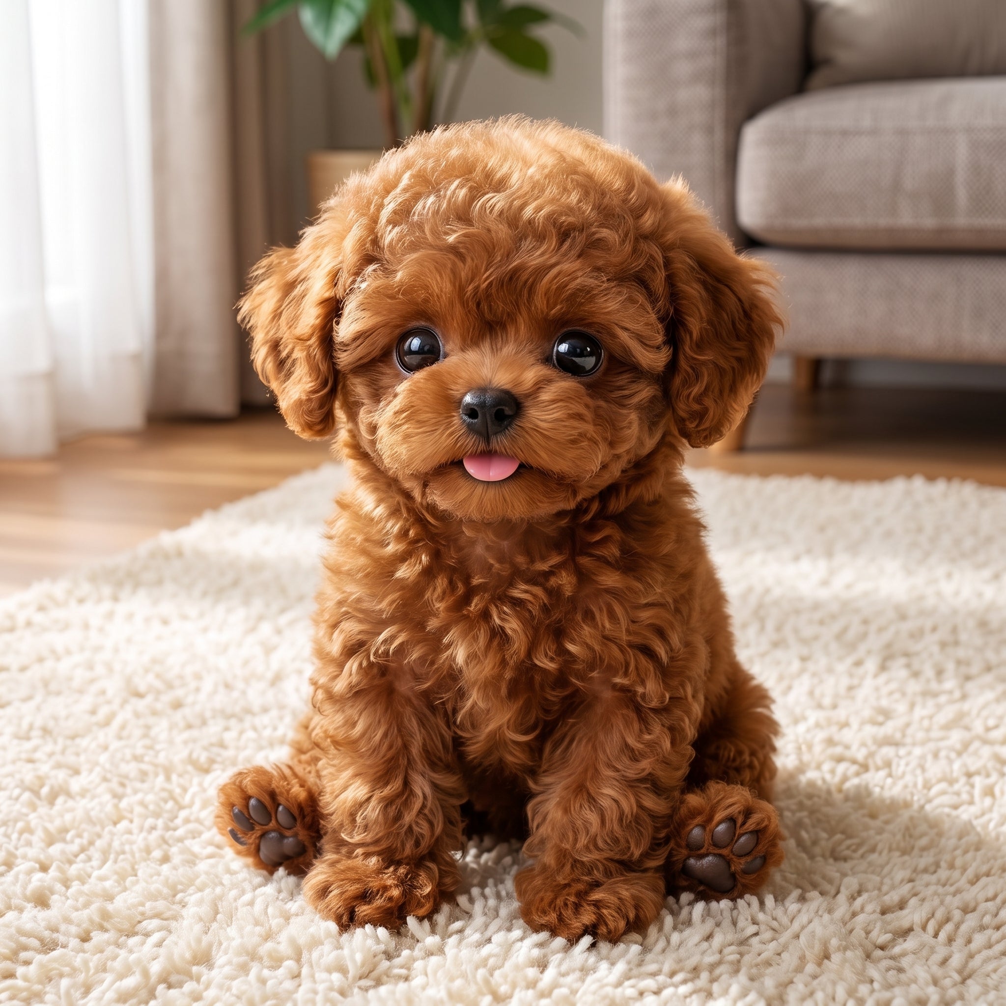 Realistic Robot Puppy Reddish-brown And White Plush - hero