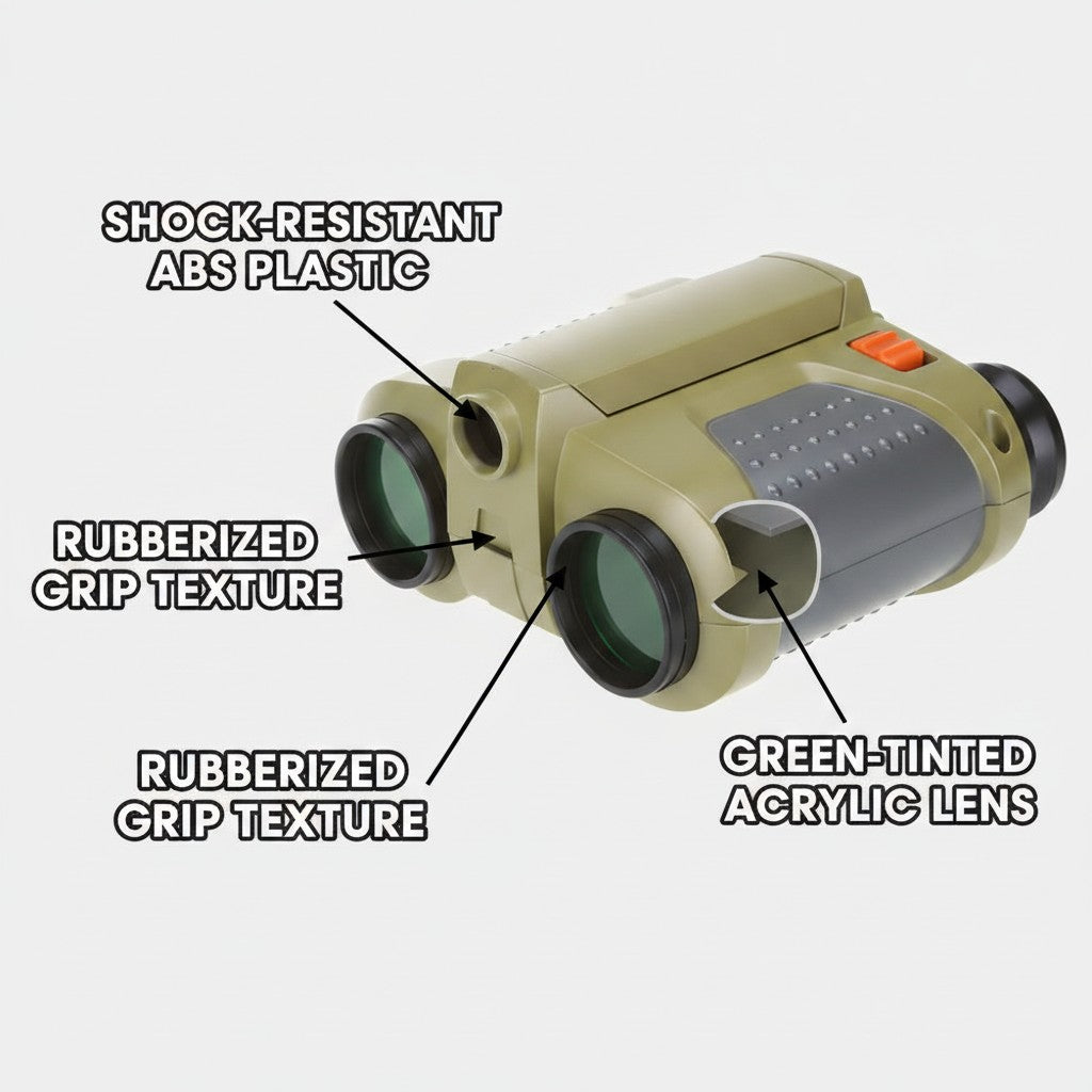 kids toy binoculars close-up construction and materials