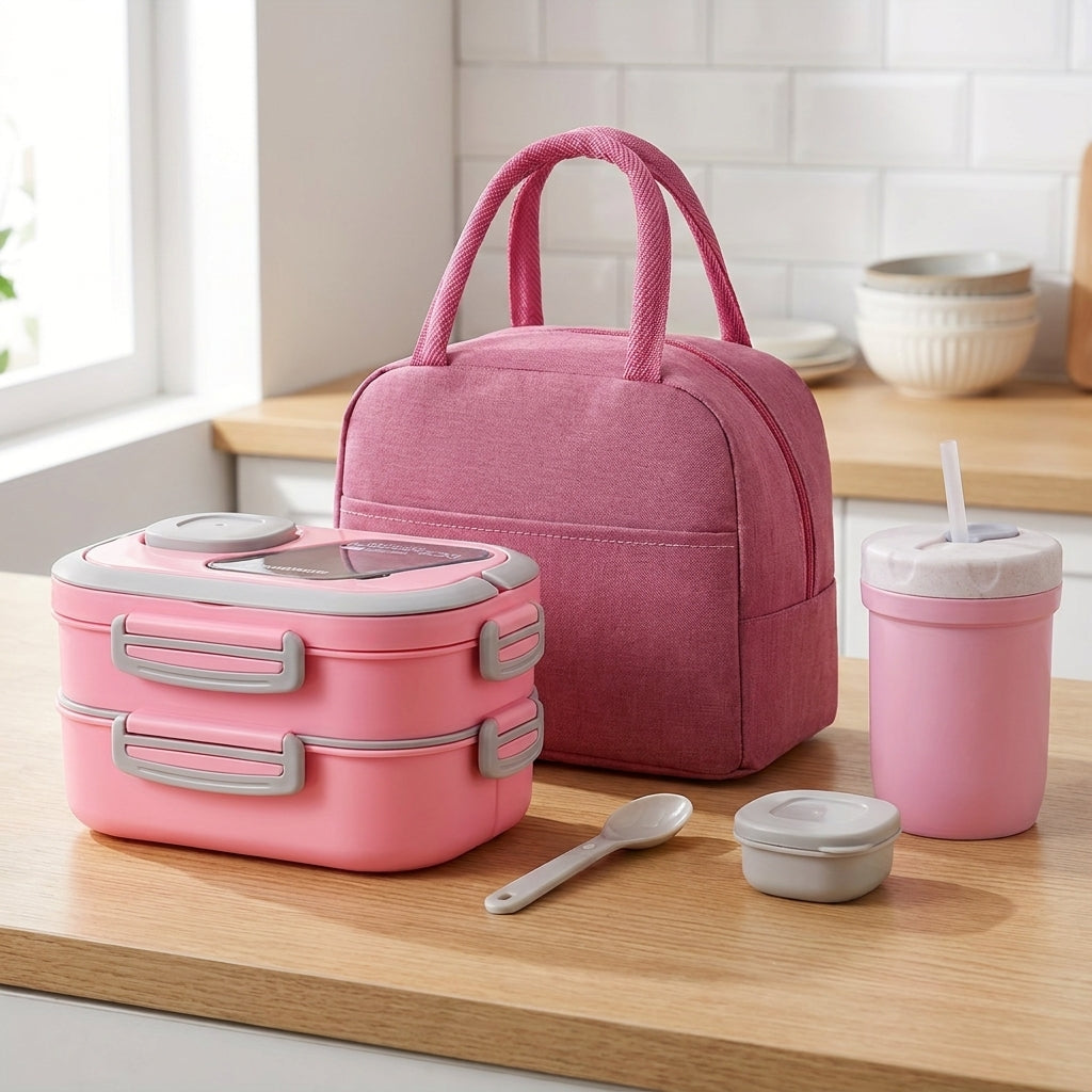 Lunch Box Adult Reusable Stainless Steel Kitchen & Dining Container - angle