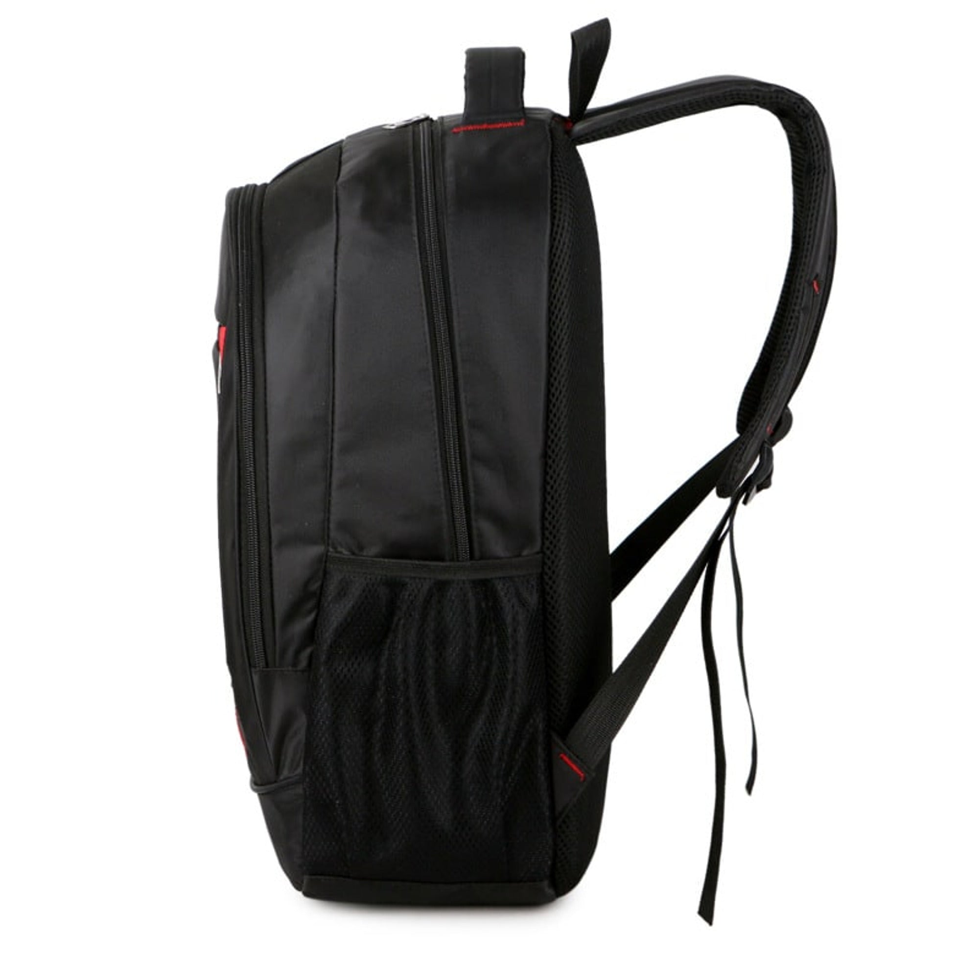 Laptop Bag Backpack Black Red Accents Multiple Compartments - Image 1