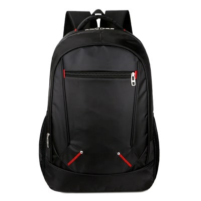 Laptop Bag Backpack Black Red Accents Multiple Compartments - Image 2