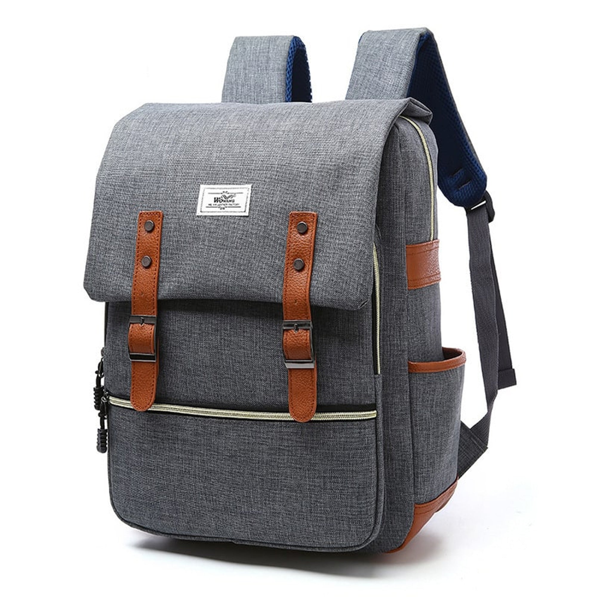 Laptop Bag Backpack Rechargeable Canvas USB Port - Image 8