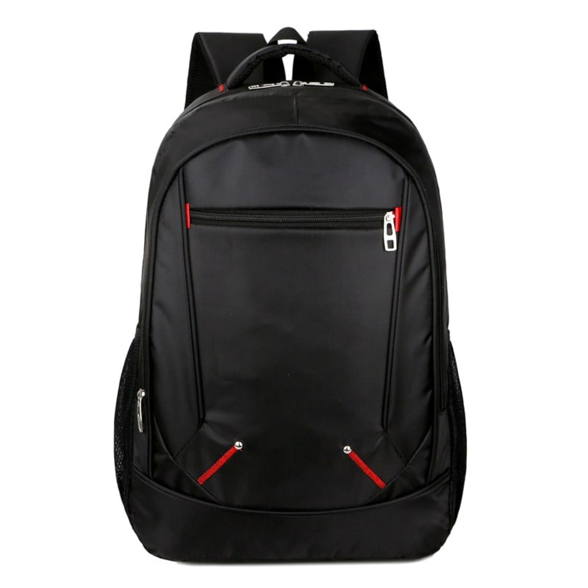 Laptop Bag Black Backpack Multiple Compartments Red Accents - Image 3