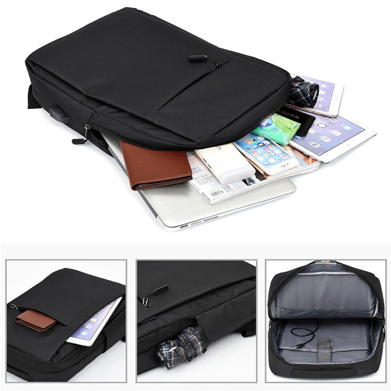Laptop Bag Business Backpack Large Capacity USB Port Leisure Travel - Image 8