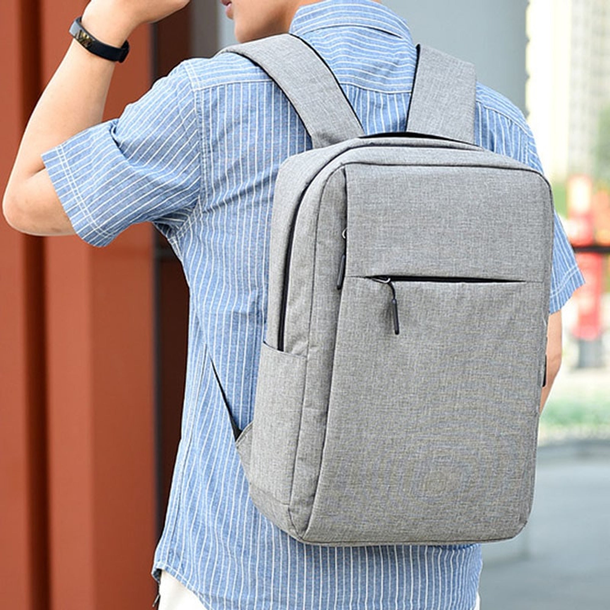 Laptop Bag Business Backpack Large Capacity USB Port Leisure Travel - Image 9