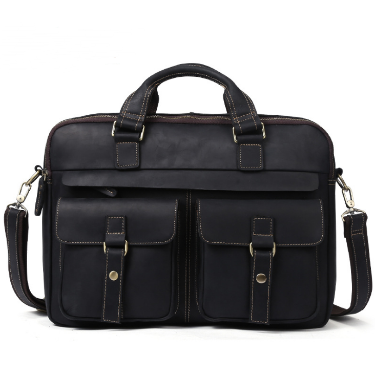 Laptop Bag Leather Briefcase Messenger - Image 4