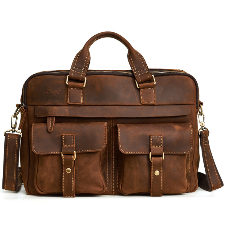 Laptop Bag Leather Briefcase Messenger - Image 5