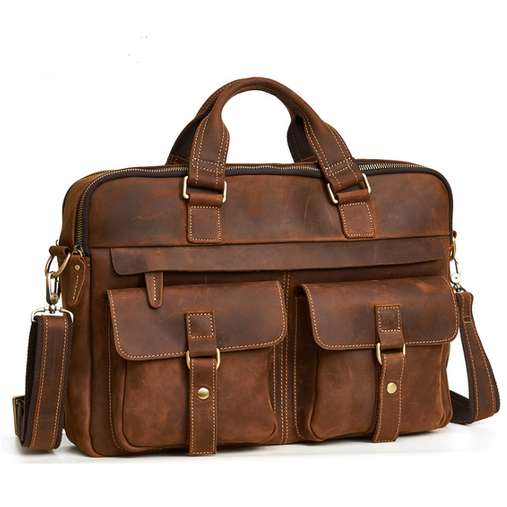 Laptop Bag Leather Briefcase Messenger - Image 8