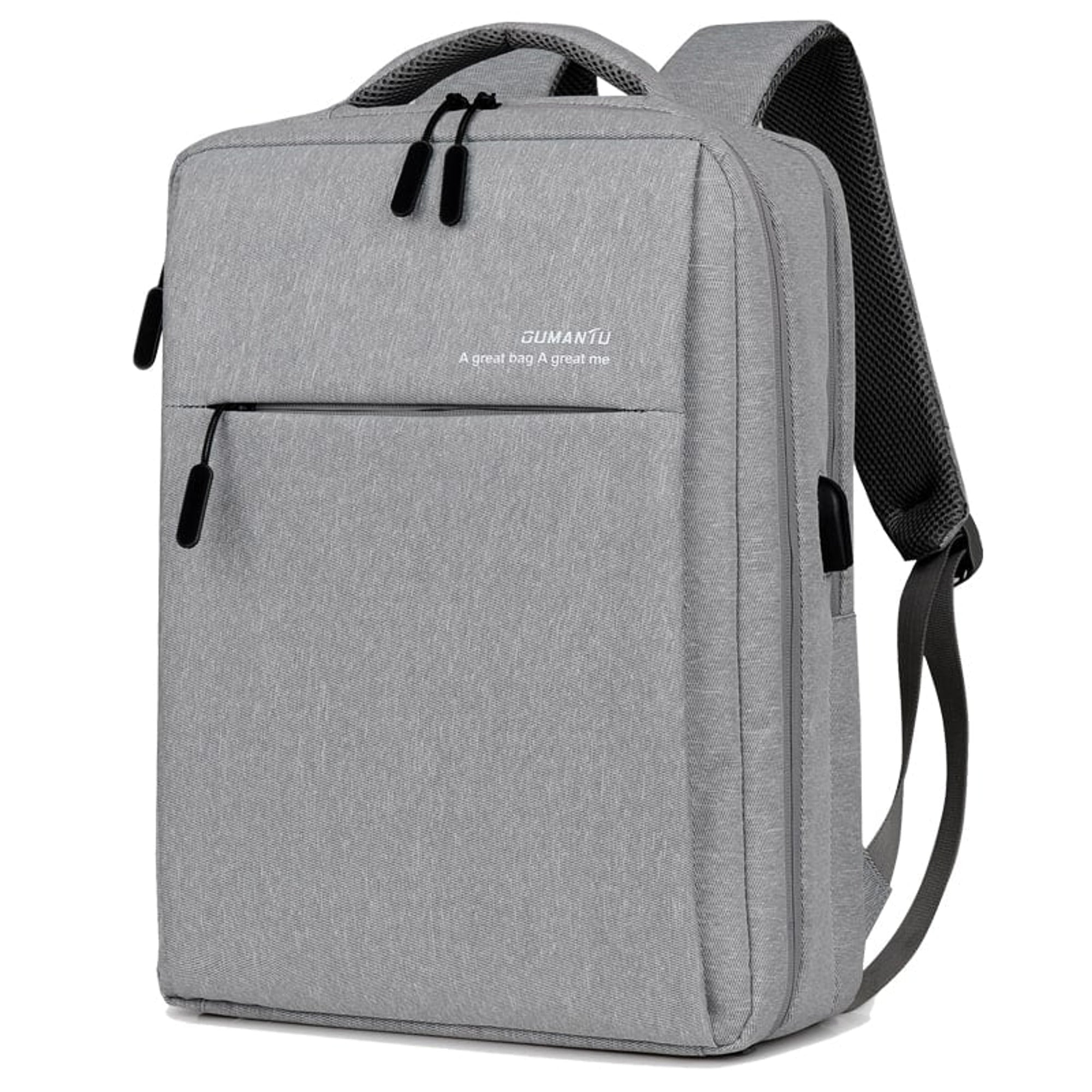 Laptop Bag Rechargeable Backpack USB Port Dark Grey - Image 7