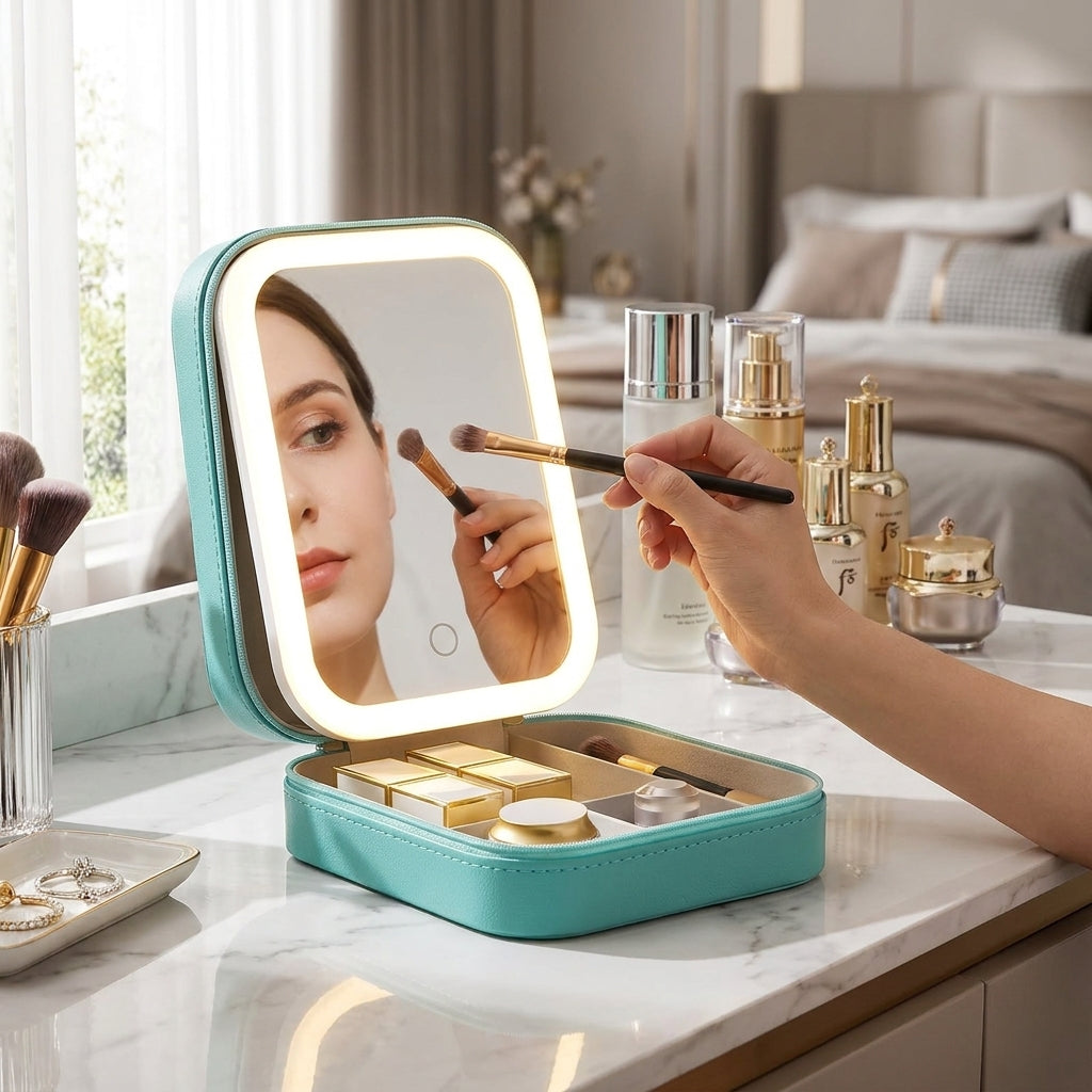 Led Lighting Vanity Mirror With Lights Makeup Organizer Cosmetic - Image 1