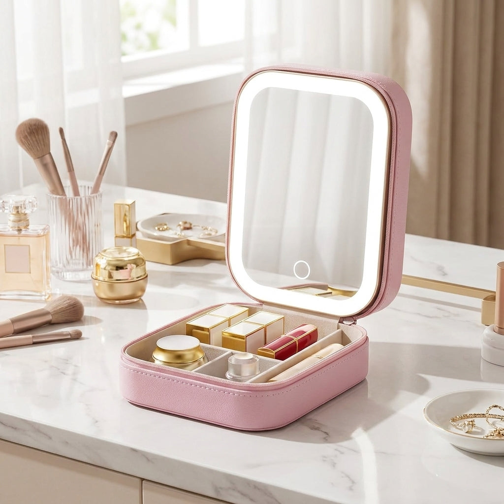 Led Lighting Vanity Mirror With Lights Makeup Organizer Cosmetic - Image 3