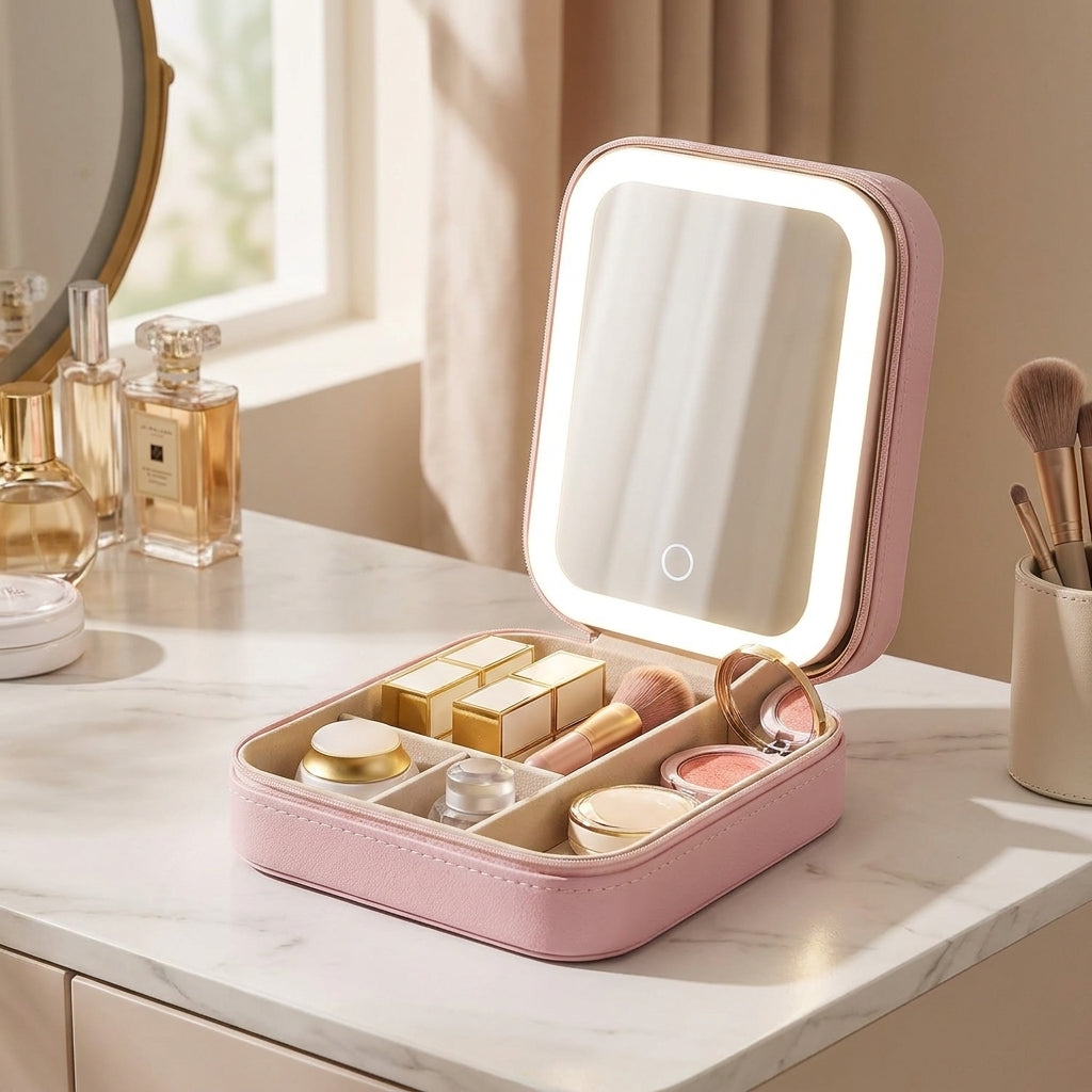 Led Lighting Vanity Mirror With Lights Makeup Organizer Cosmetic - Image 7