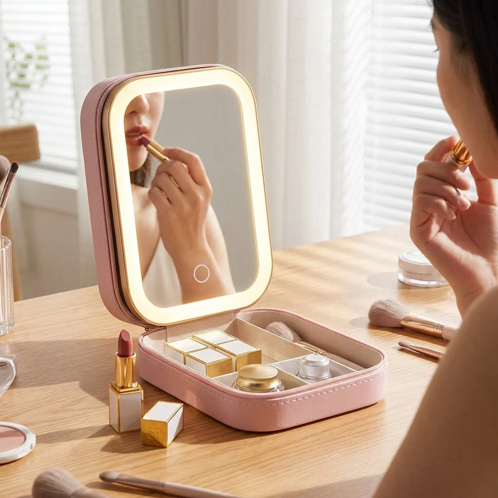 Led Lighting Vanity Mirror With Lights Makeup Organizer Cosmetic - Image 4