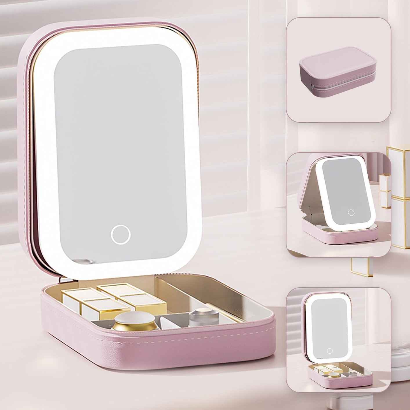 Led Lighting Vanity Mirror With Lights Makeup Organizer Cosmetic - Image 6