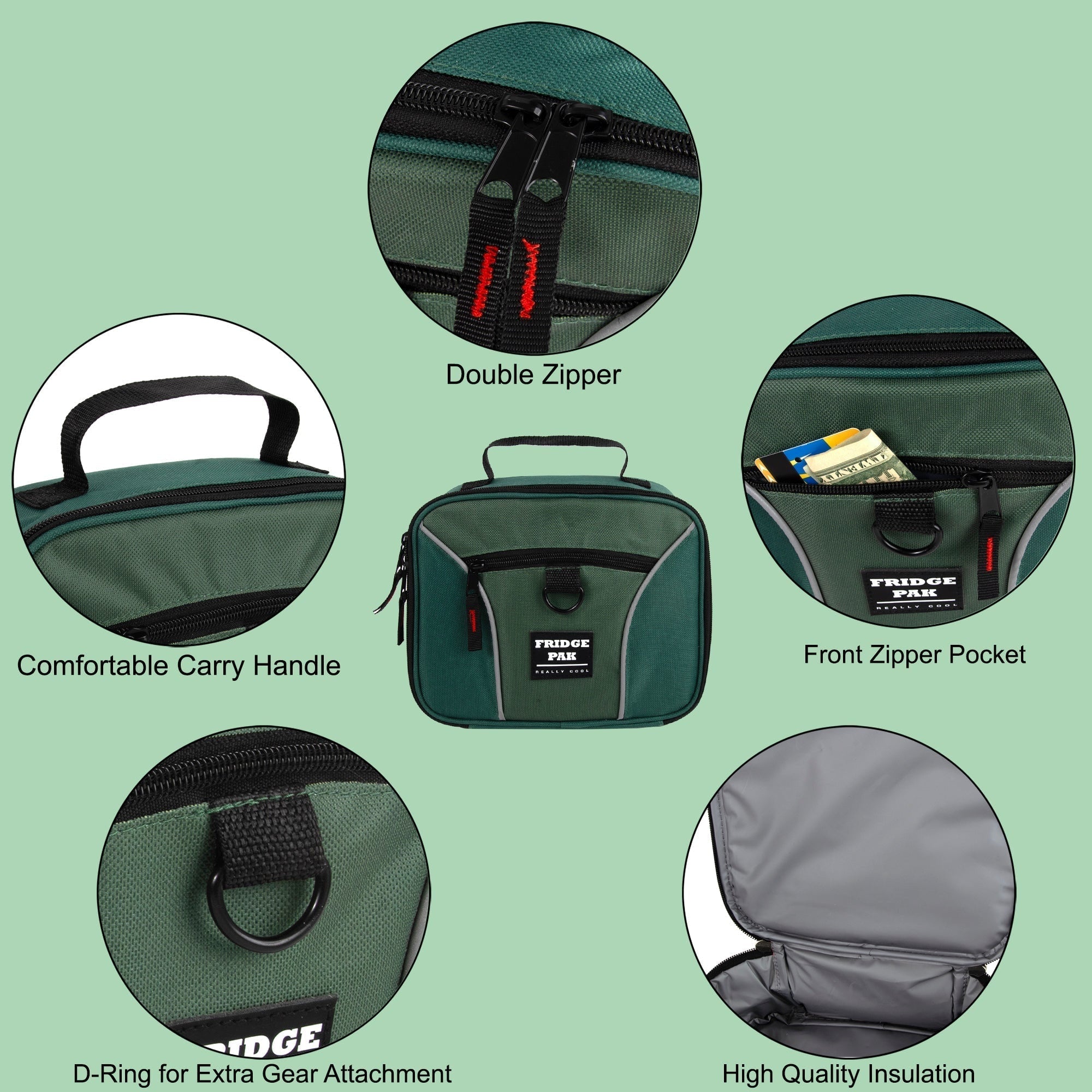 Lunch Bag Bag for Work Cooler Bag Insulated Fabric Insulated Cooler - Image 4