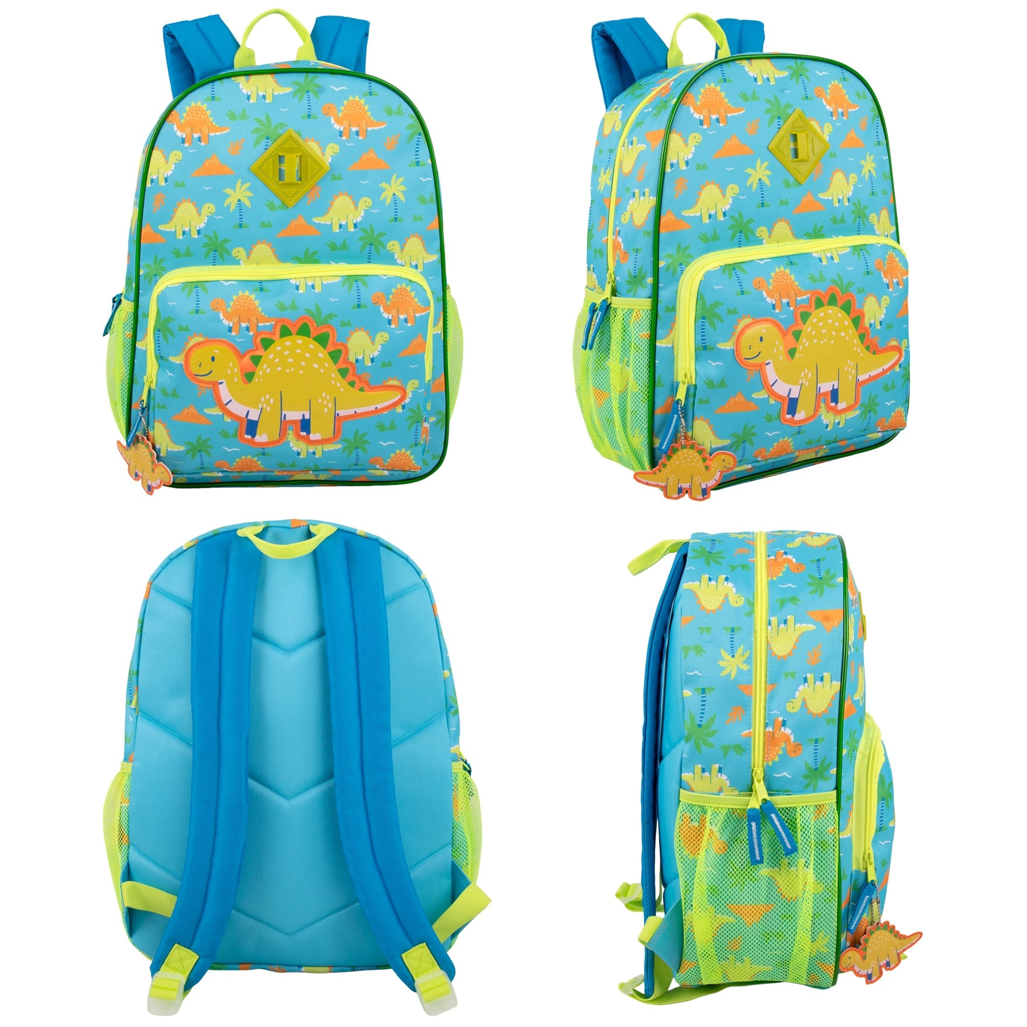 Lunch Bag Insulated Childrens Dinosaur Backpack Set Blue Green Trim - Image 6