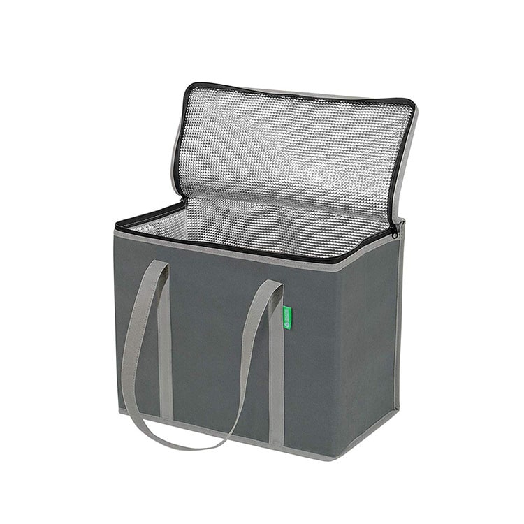 Lunch Bag Insulated Cooler Set Two Gray Foldable - Image 6
