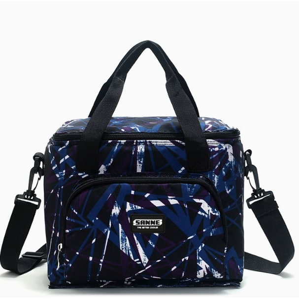 Lunch Bag Insulated Portable Cooler Strap Multi-Patterned - Image 3