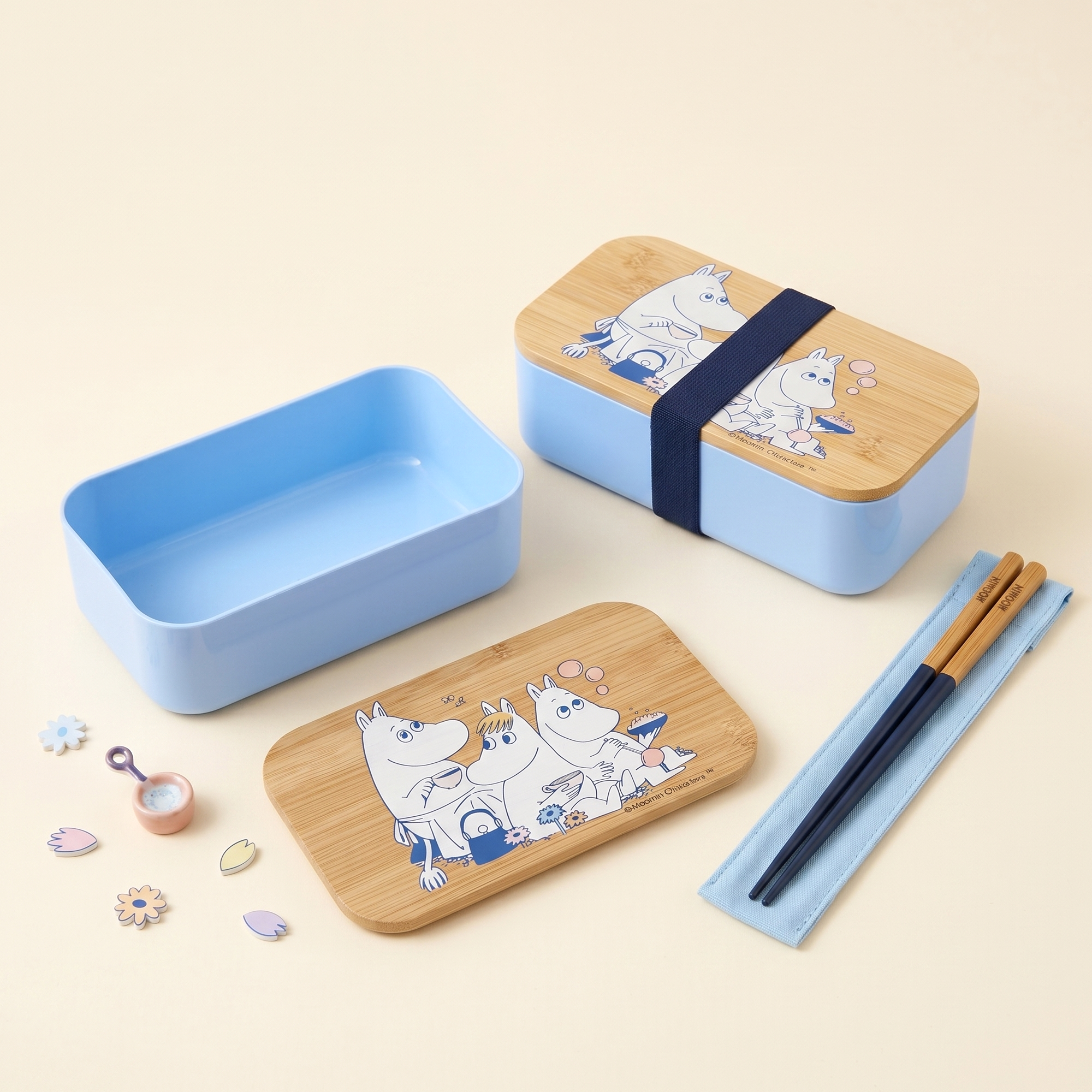 Lunch Box Bento Box Meal Prep Food Container Bamboo Cartoon Print - Image 6