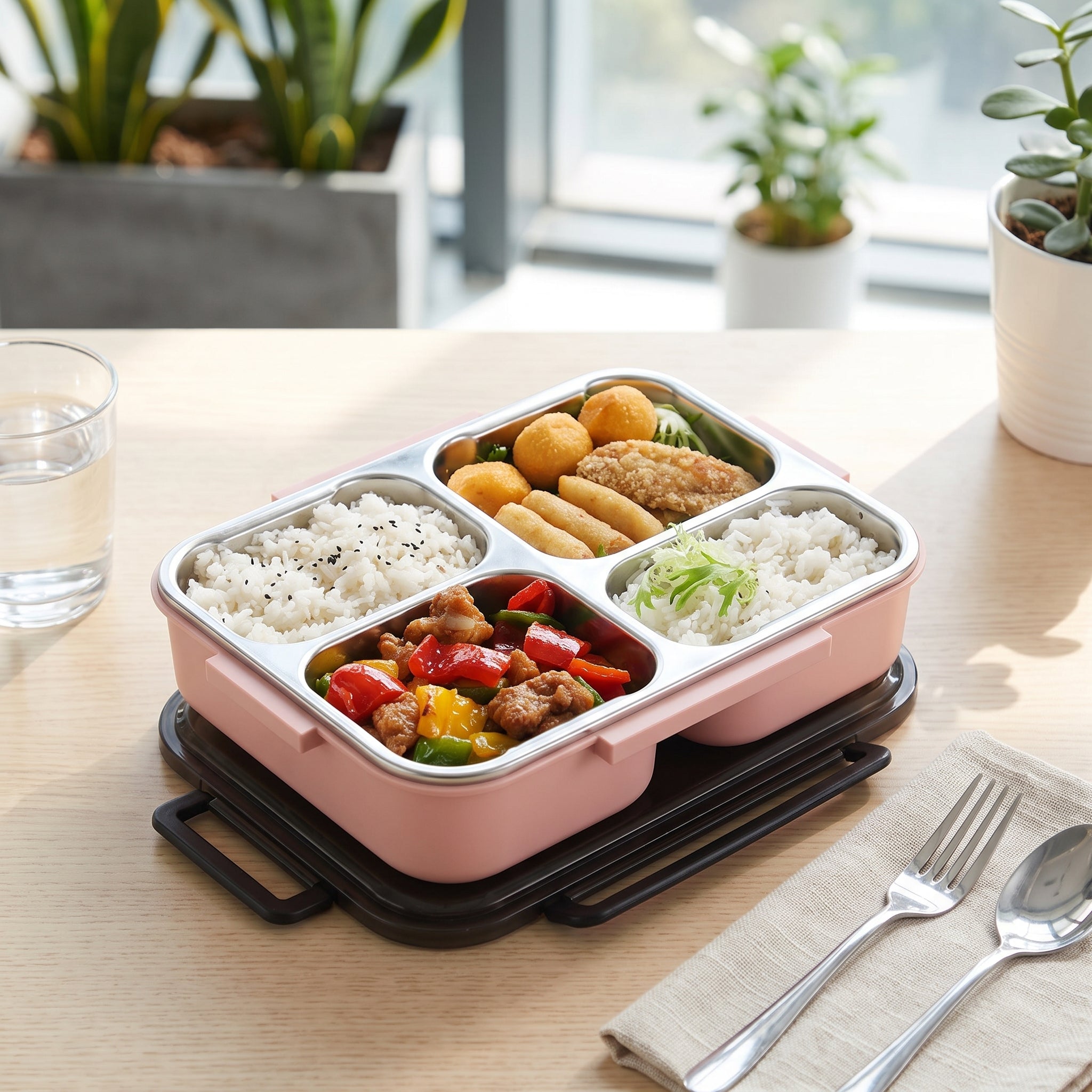 Insulated Lunch Box Bento Leak Proof Compartment 1000ml - hero