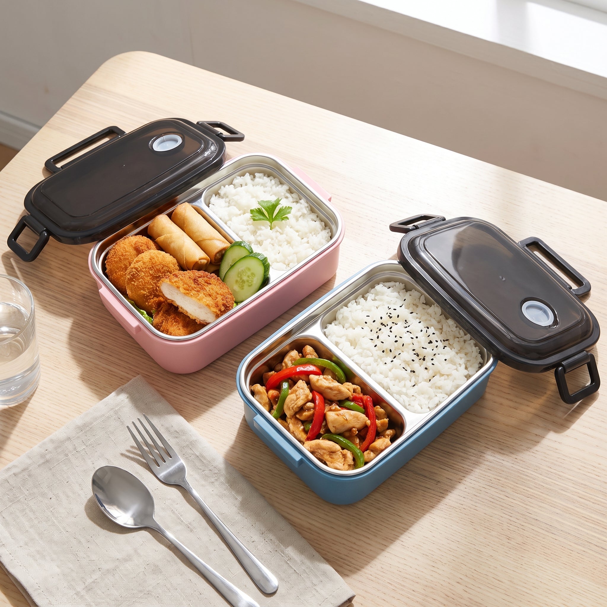 Insulated Lunch Box Bento Leak Proof Compartment 1000ml - hero