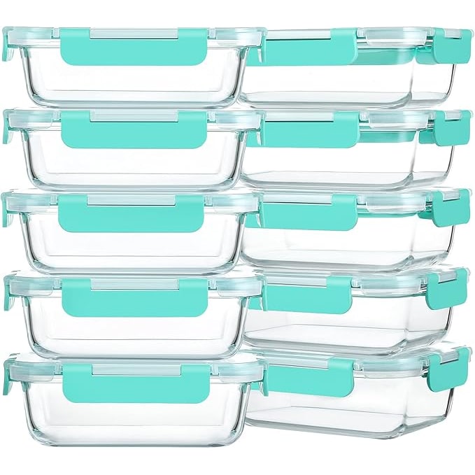 Meal Prep Containers Glass Food Microwave Safe Glass - Image 1